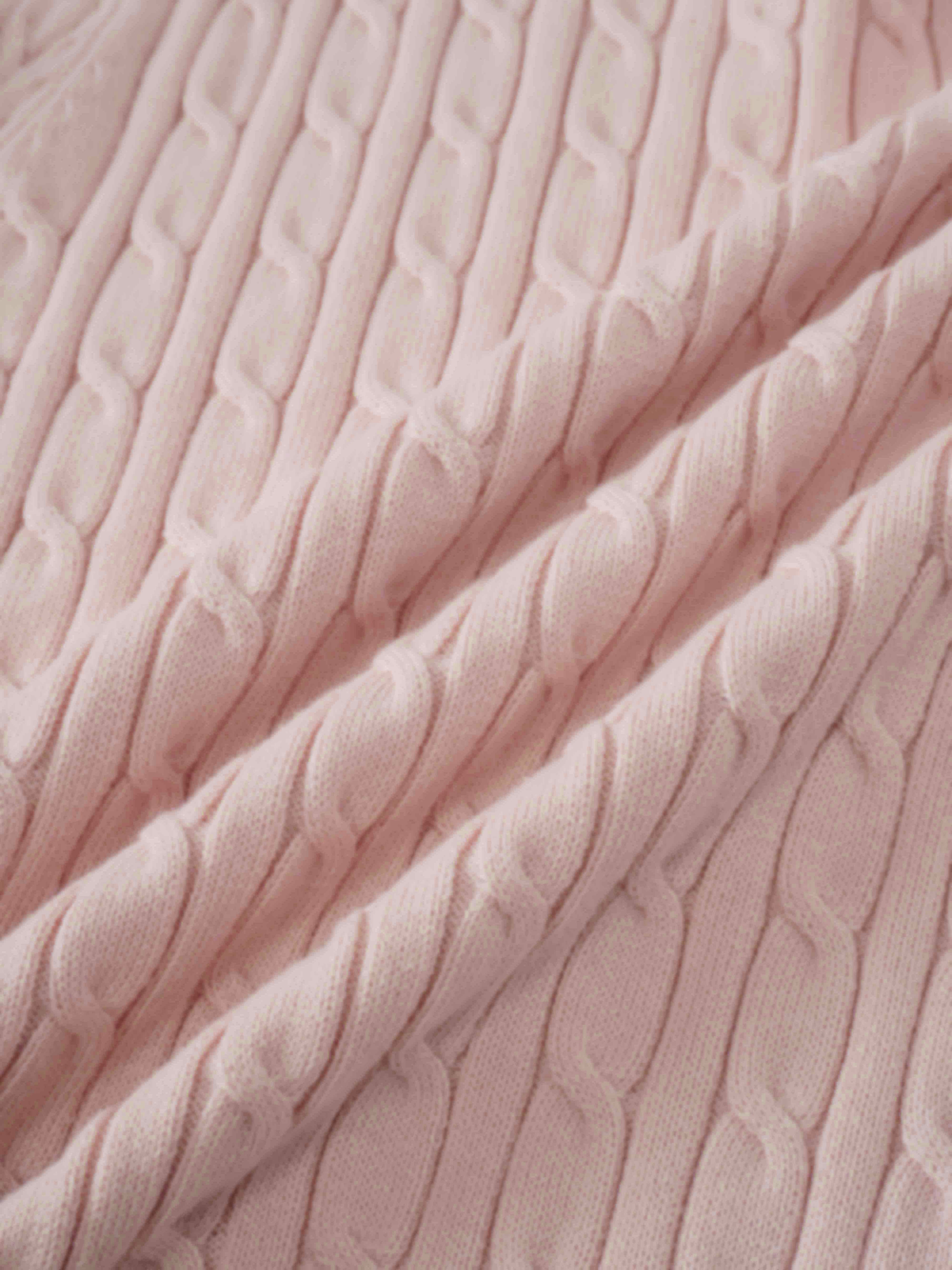 Crew Neck Cable Sweater-Bone