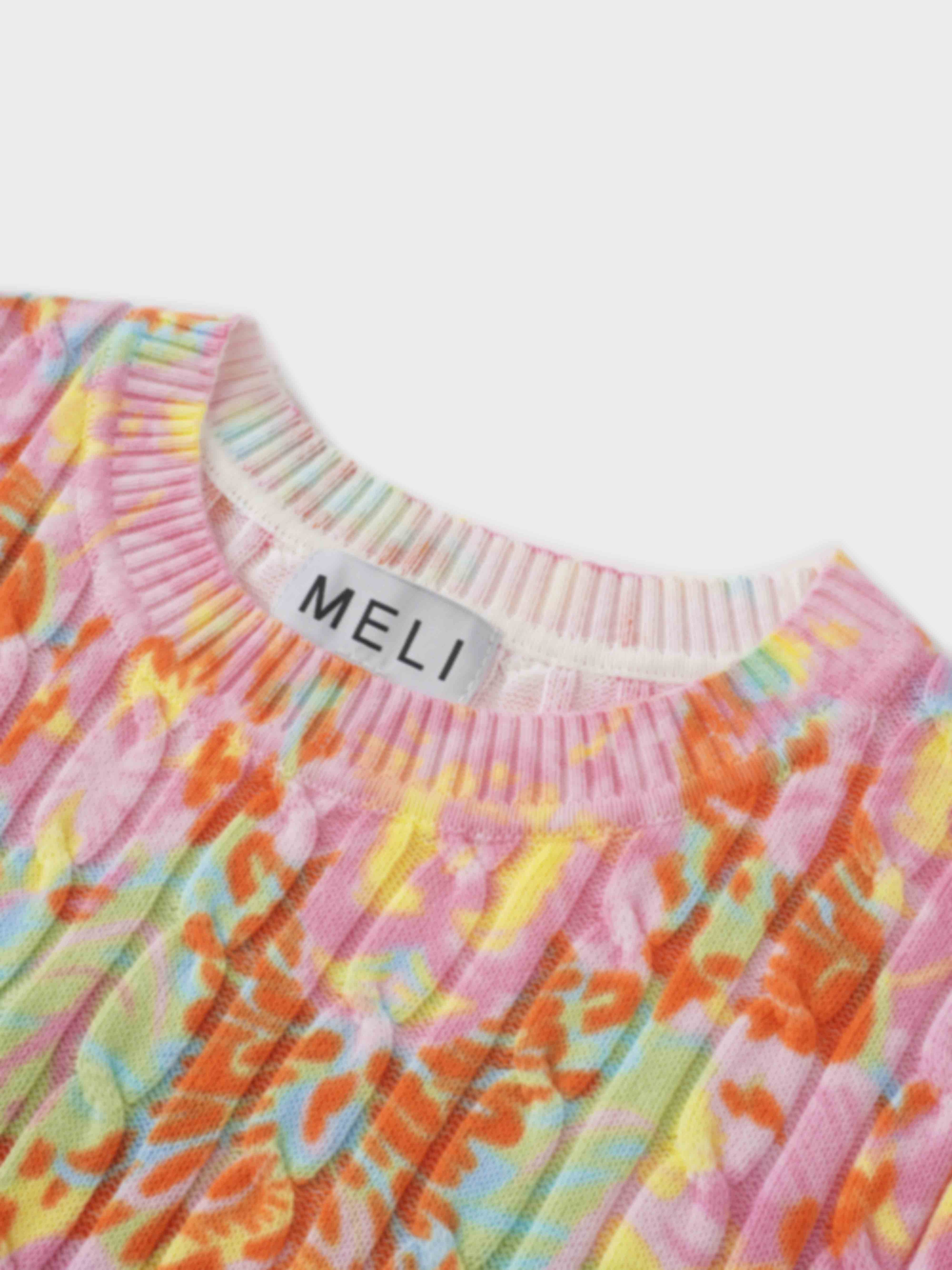 Printed Cable Sweater-Multi Color