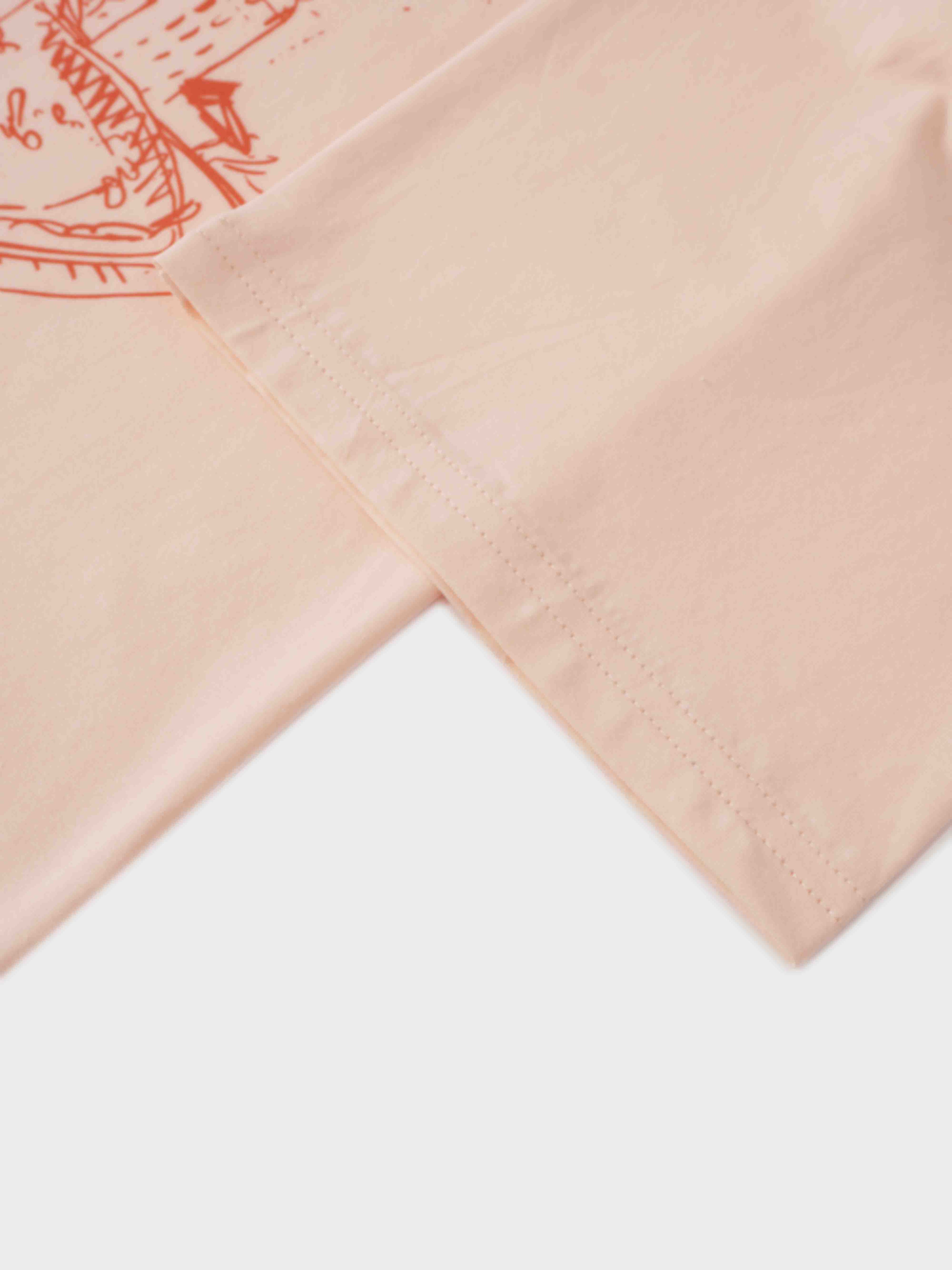 Maxi T-Shirt Dress-Yellow/Peach Tower