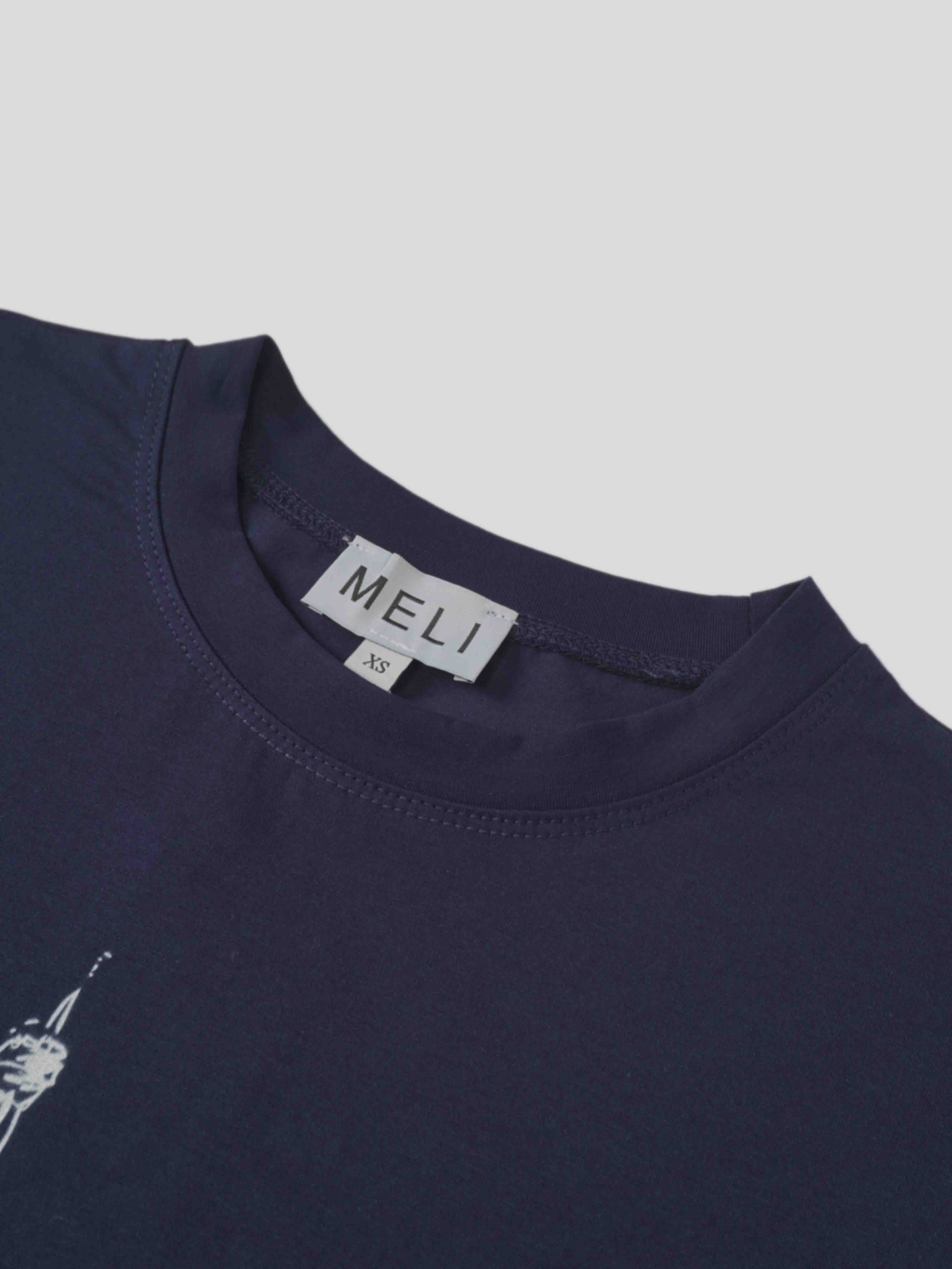 Maxi T-Shirt Dress-Navy/White Tower