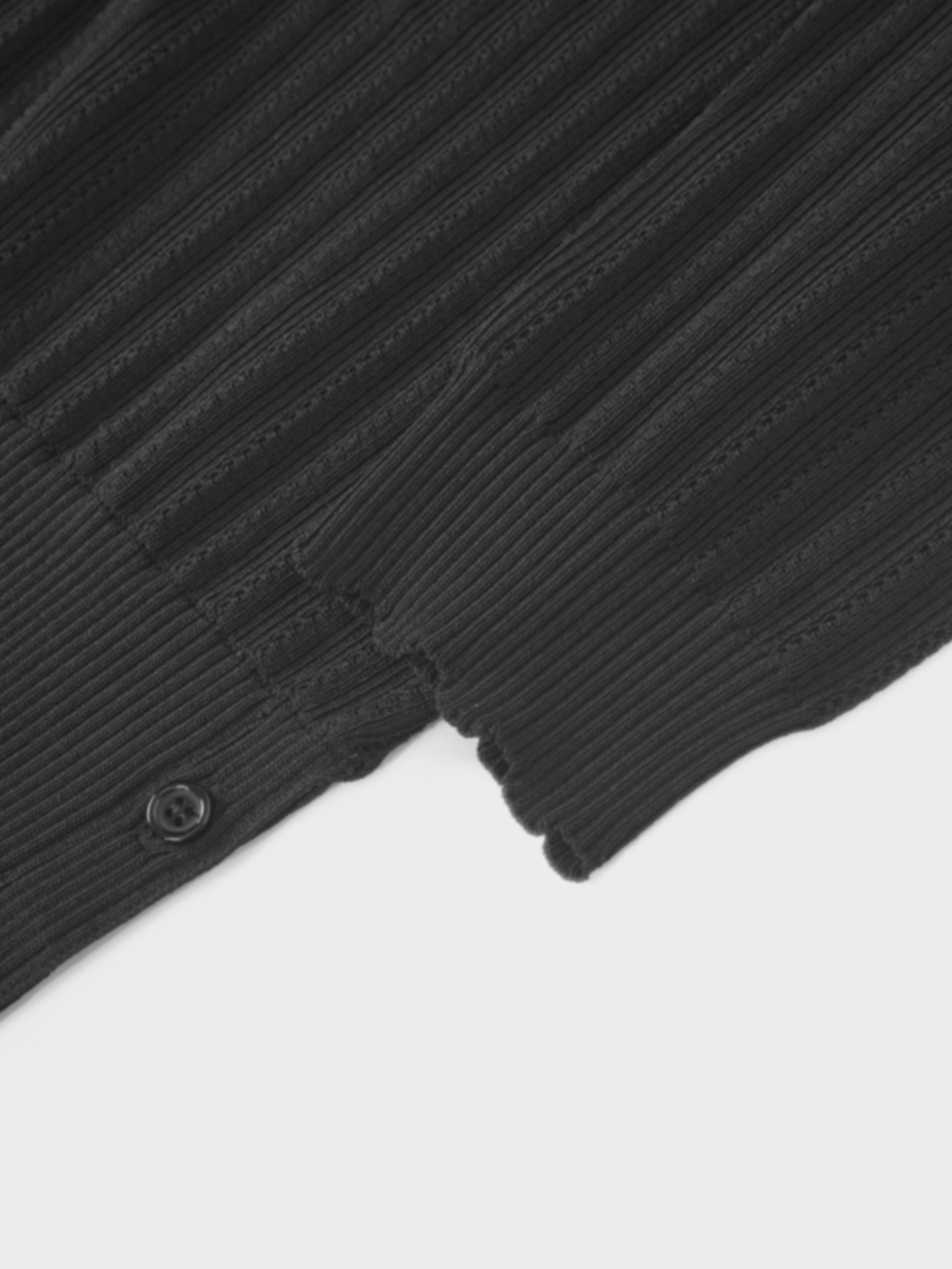 Wide Band Pointelle Sweater-Black