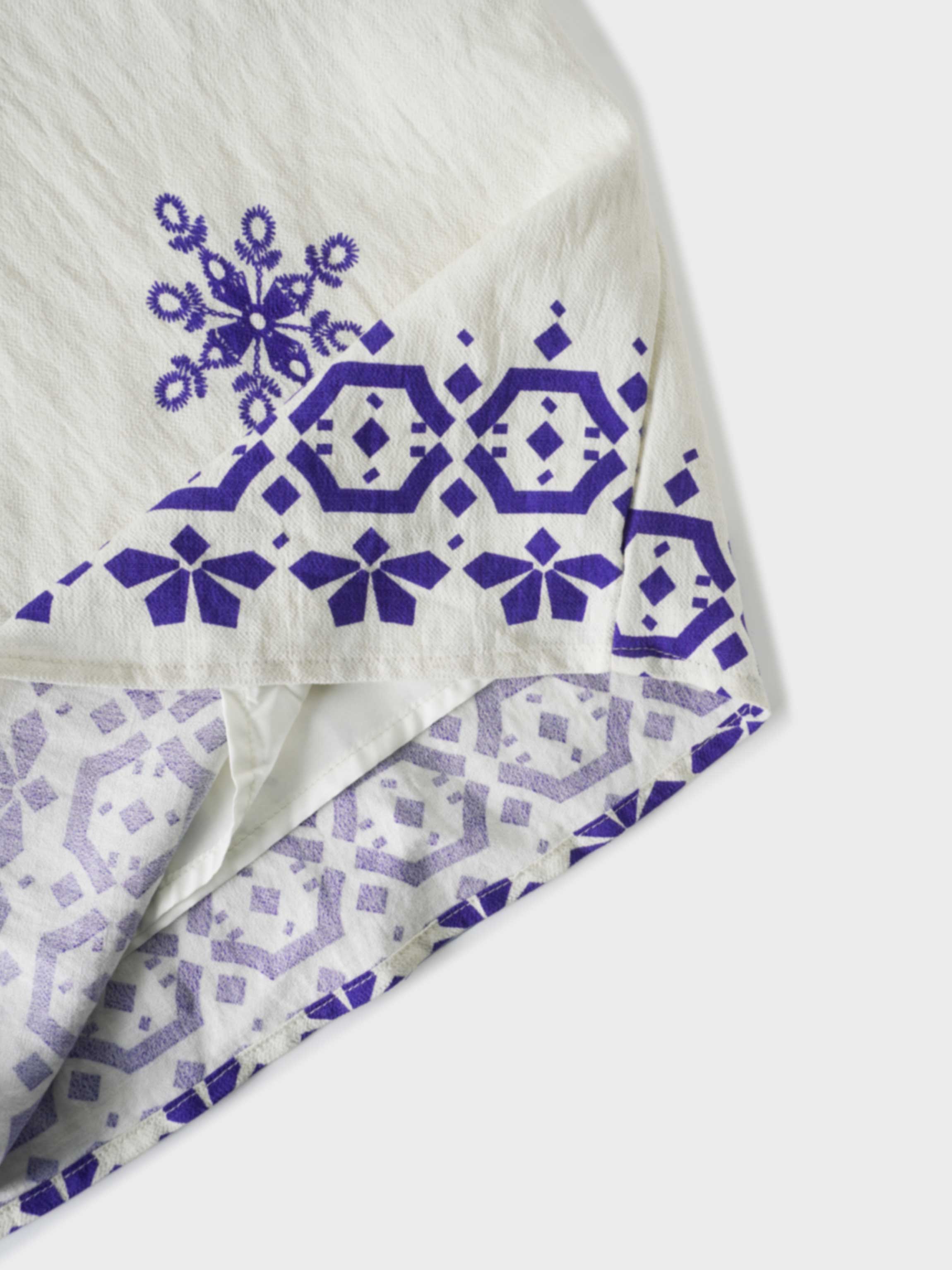 Wrap Shirtdress-Blue Medallion