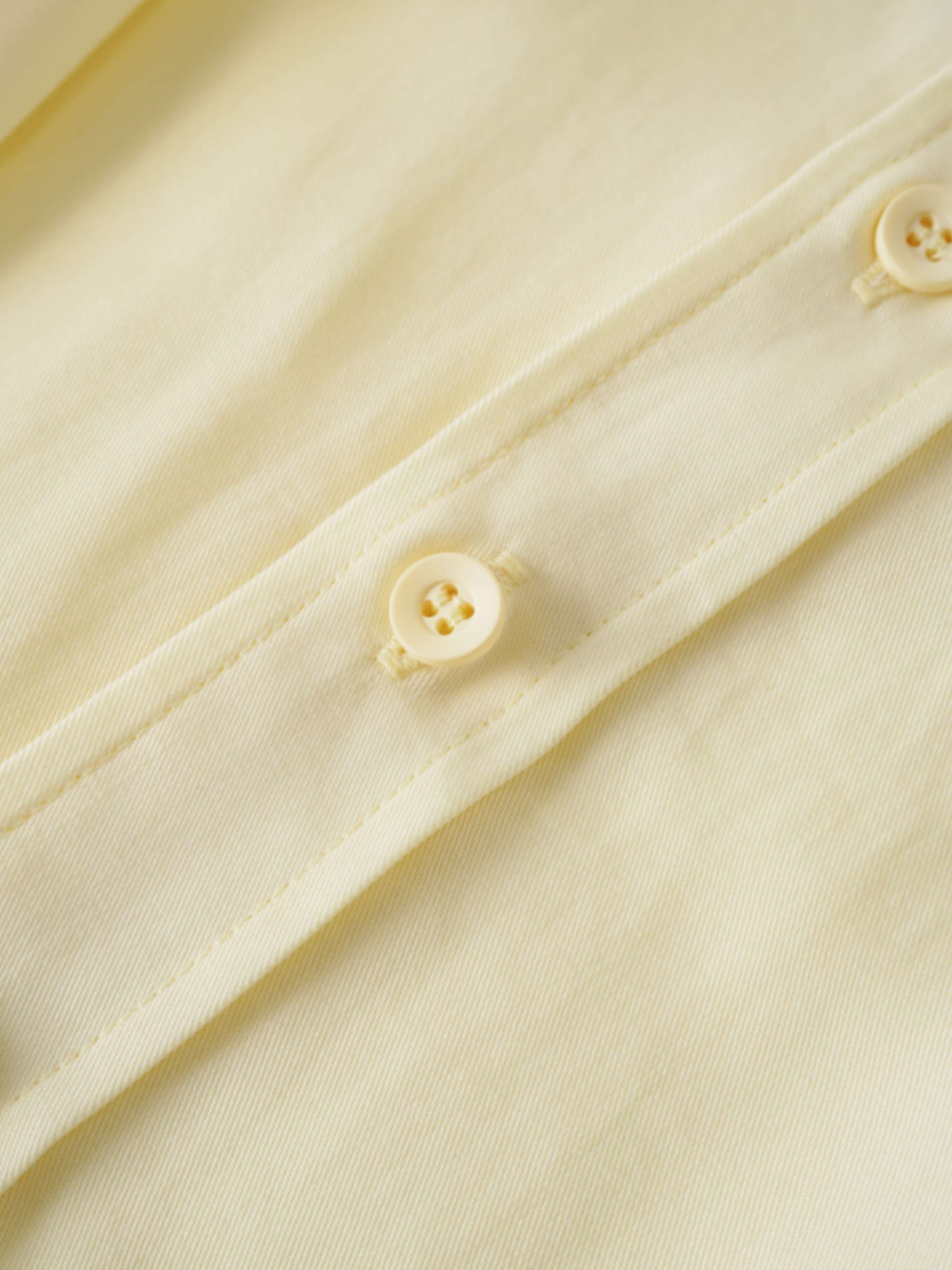 Tencel Yoke Button Down Skirt-Butter Yellow