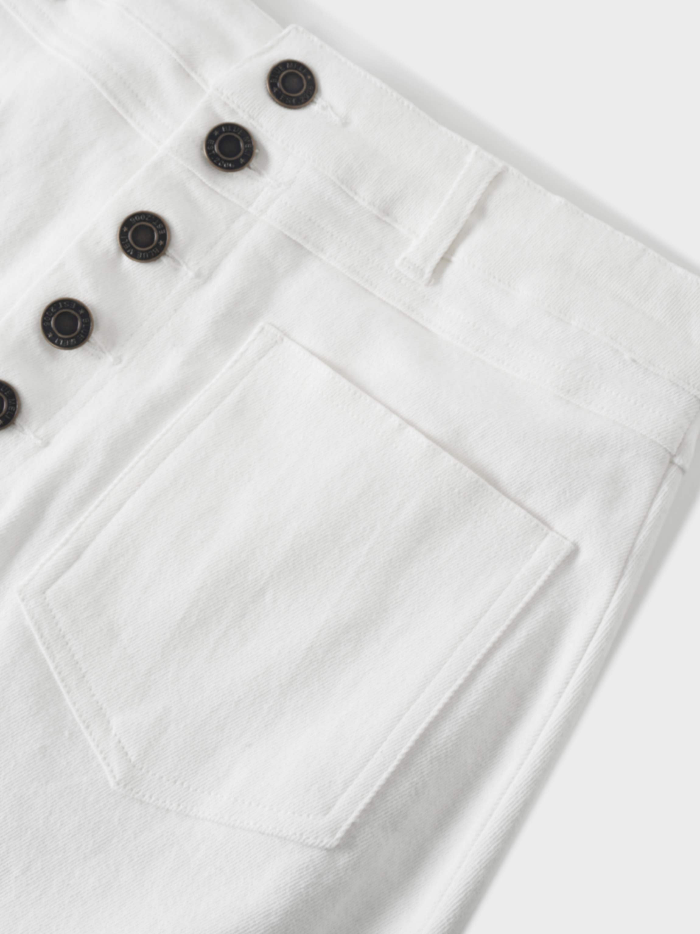 Straight Maxi Denim Skirt-White