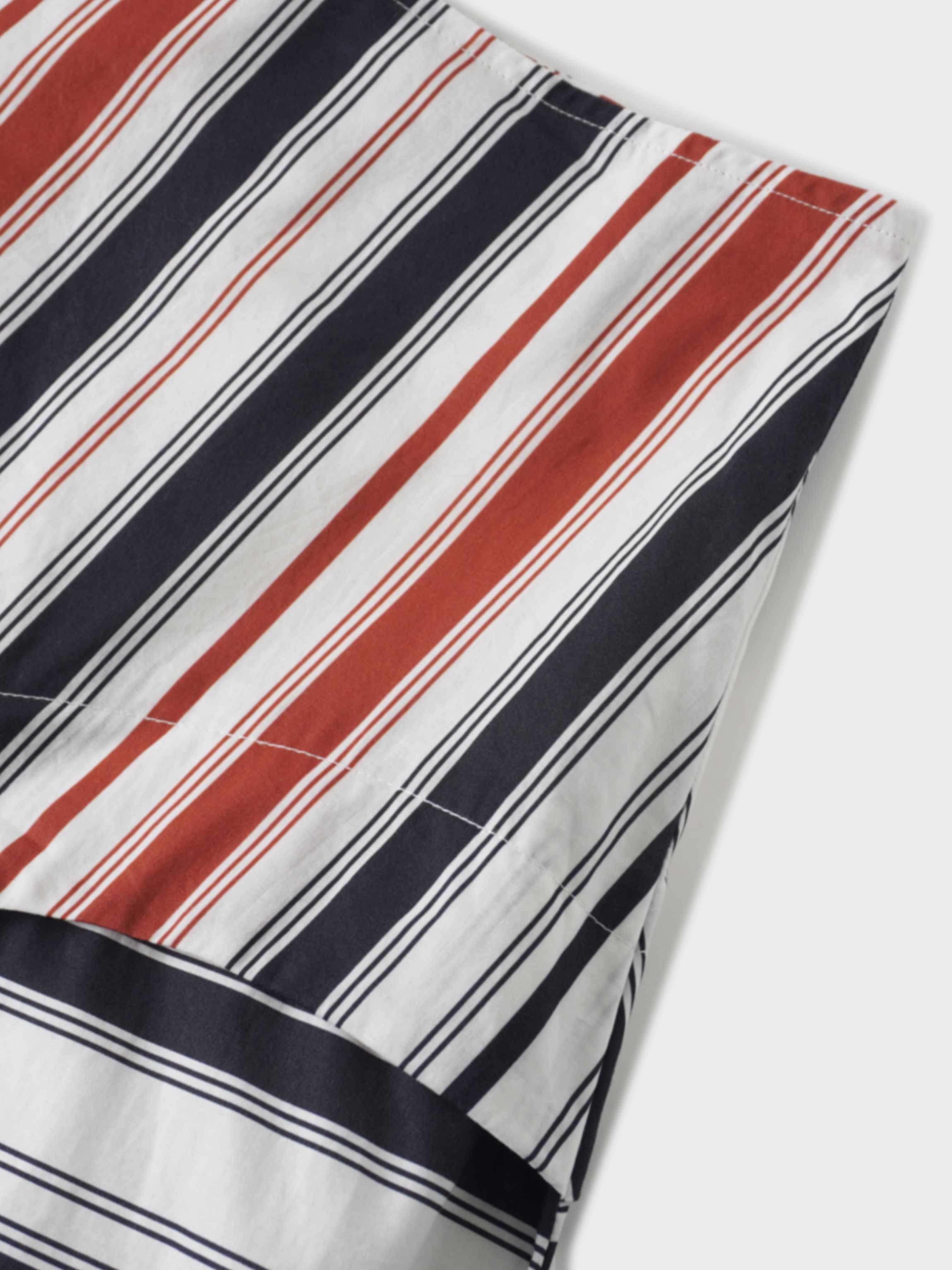 Pointed Yoke Skirt-Multi Stripe