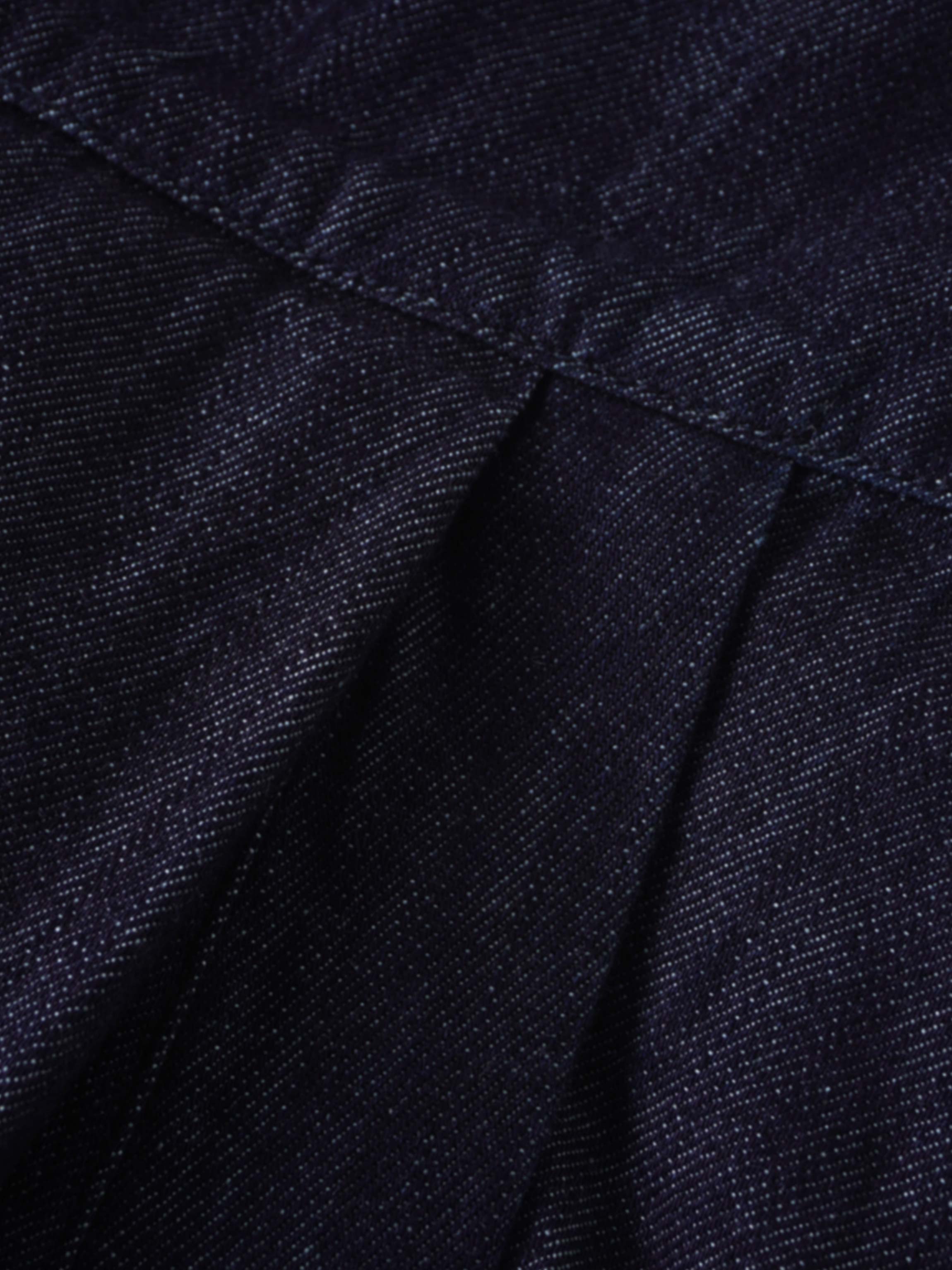 Inverted Yoke Pleat Skirt-Dark Blue