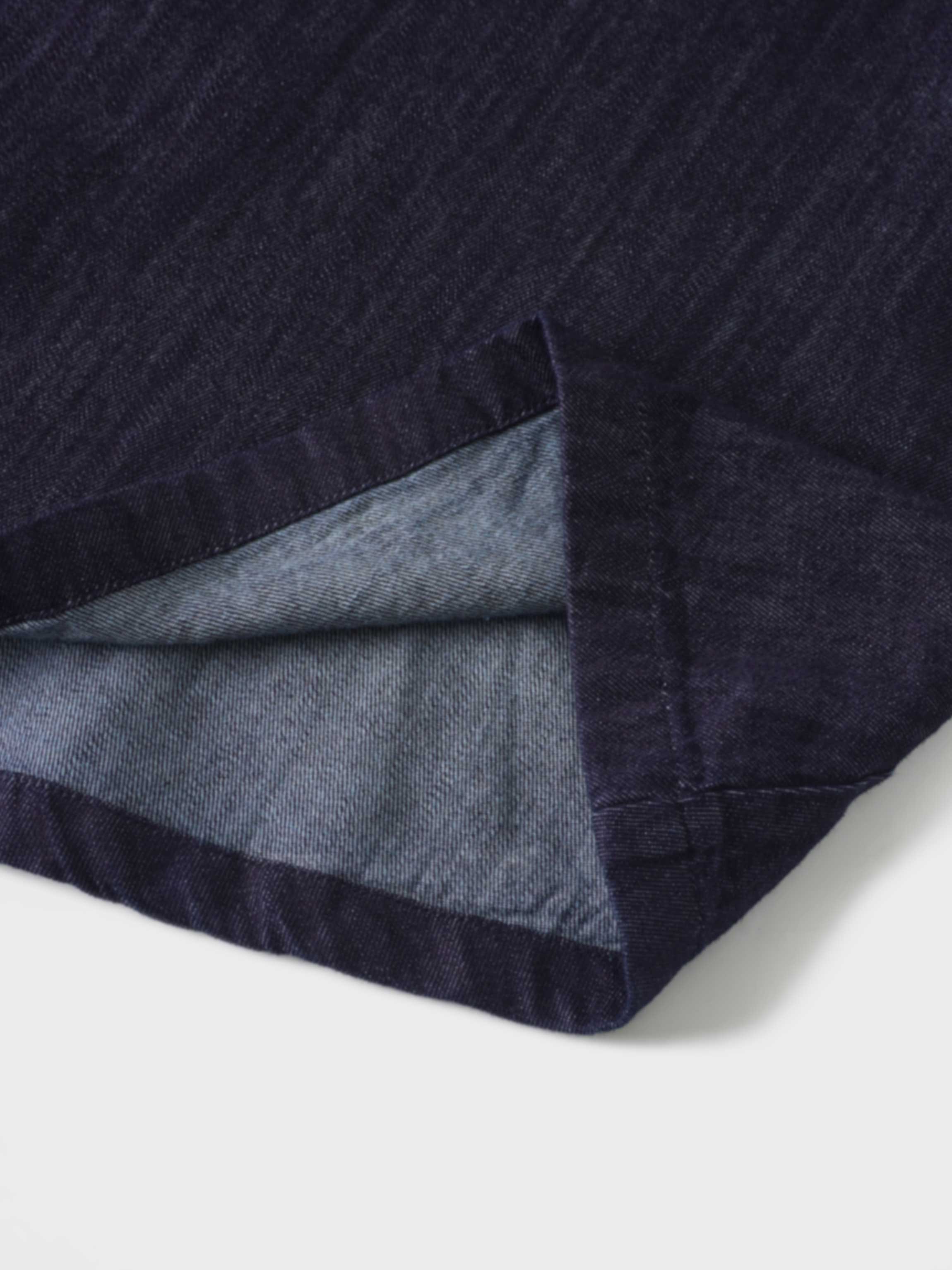 Inverted Yoke Pleat Skirt-Dark Blue