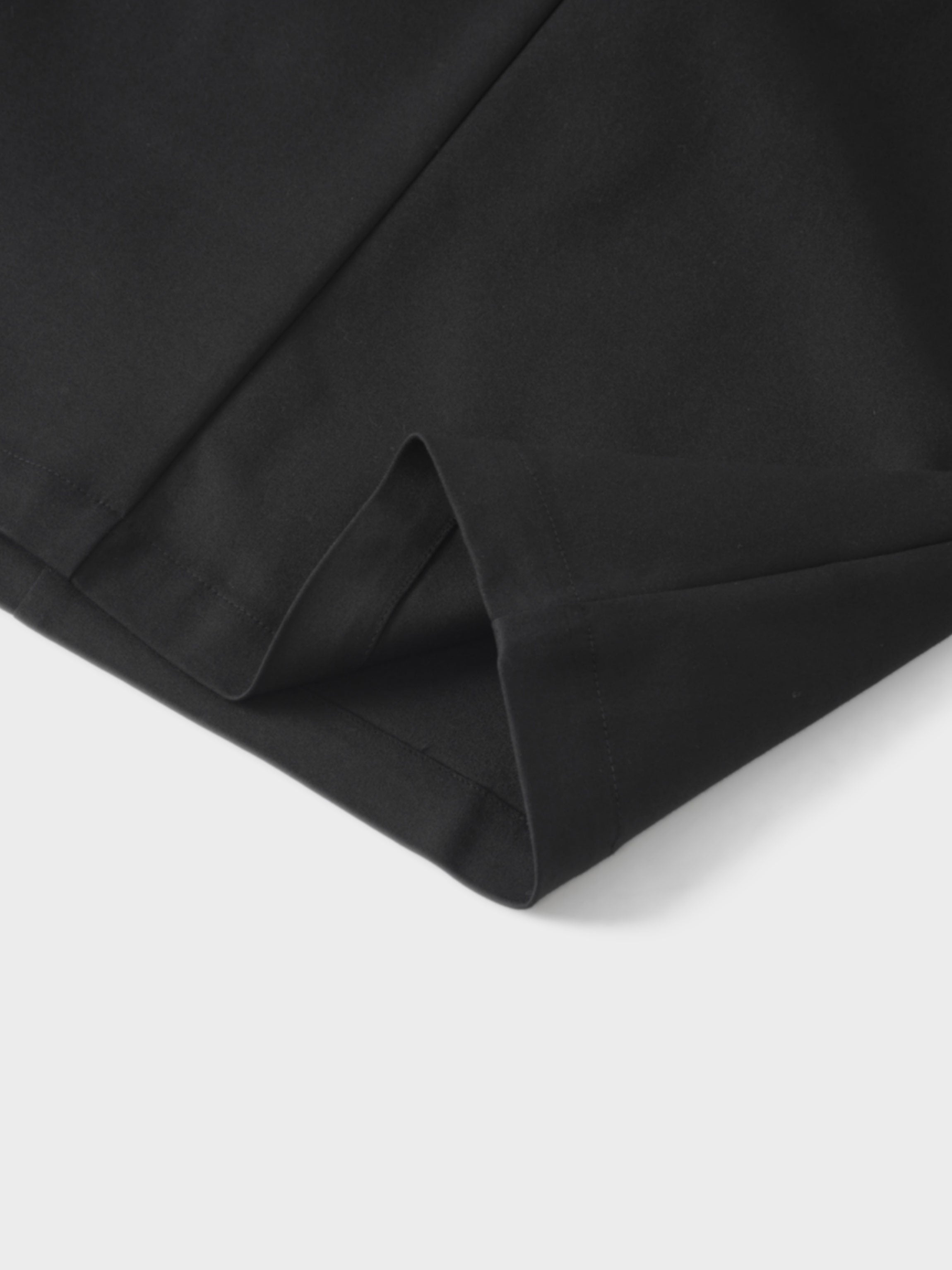 Belted Straight Cargo Pocket Skirt-Black