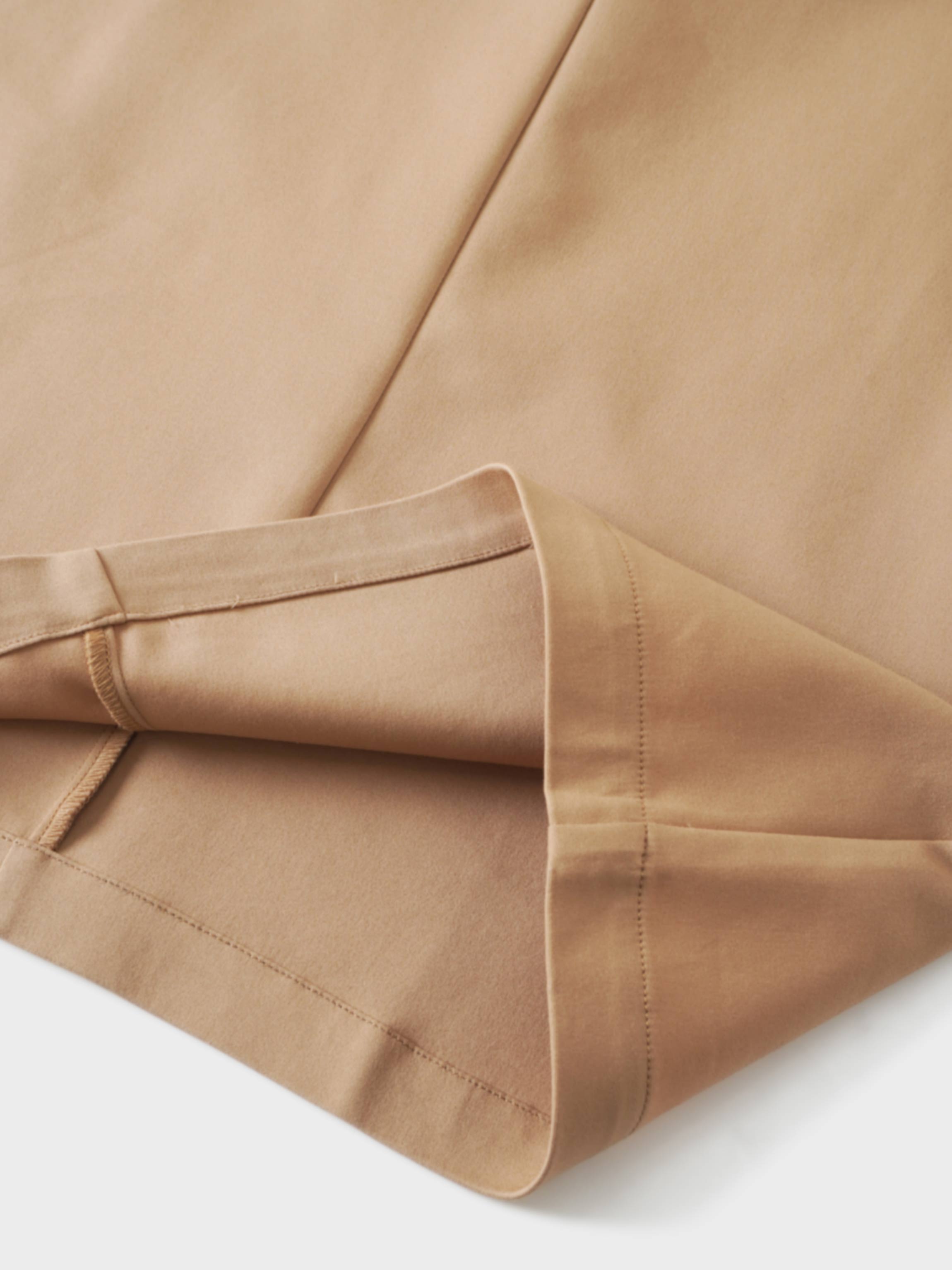 Belted Straight Cargo Pocket Skirt-Tan