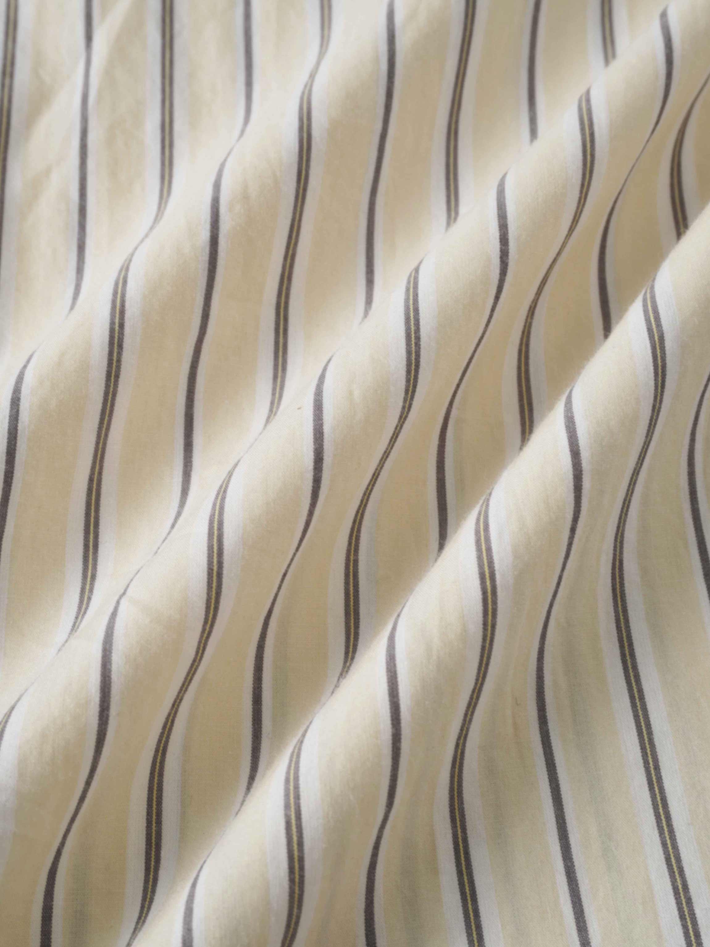 Pleat Front Button Down Dress-Pinstripe