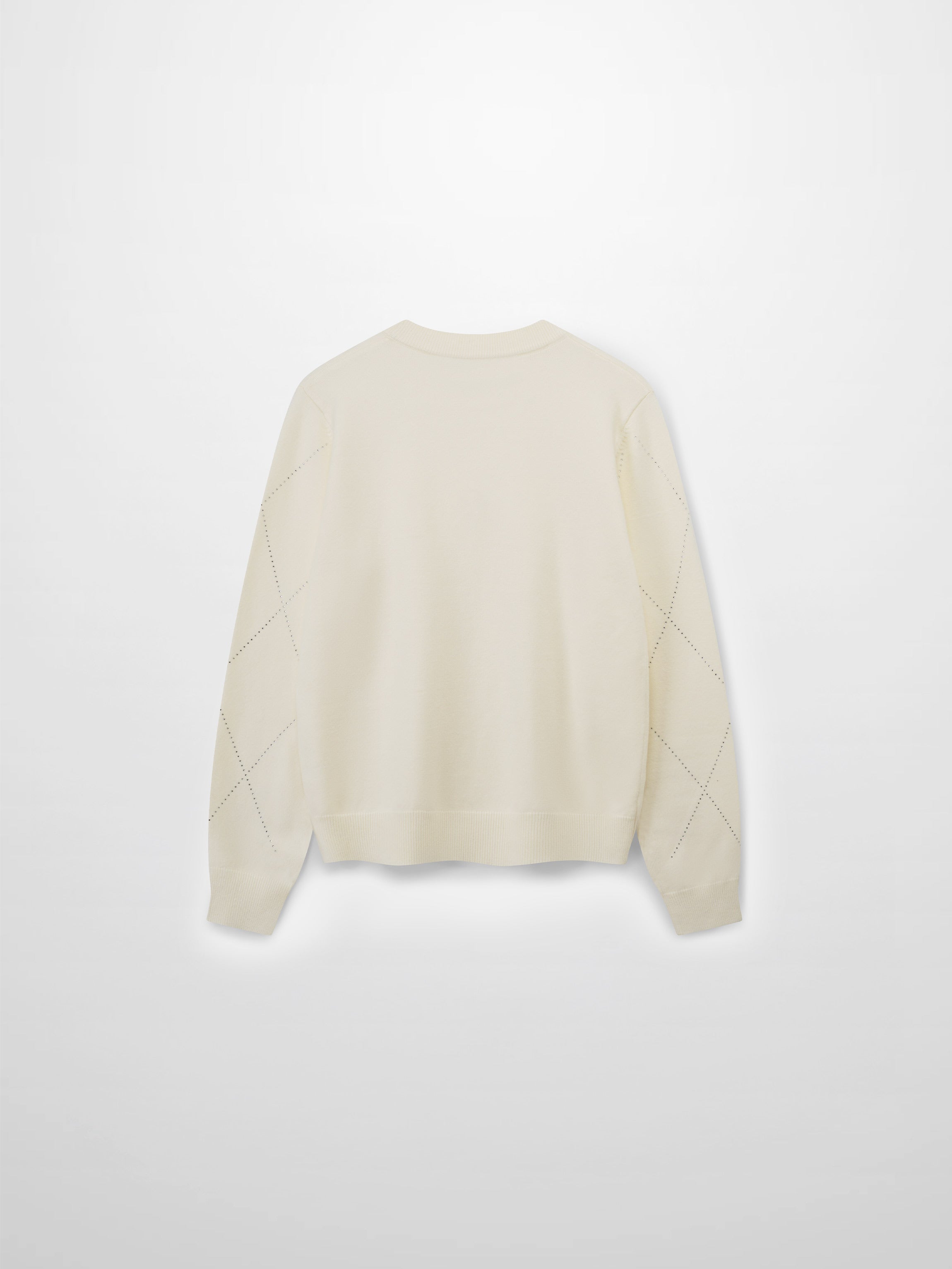 Diamond Stud Design Sweater-Ivory