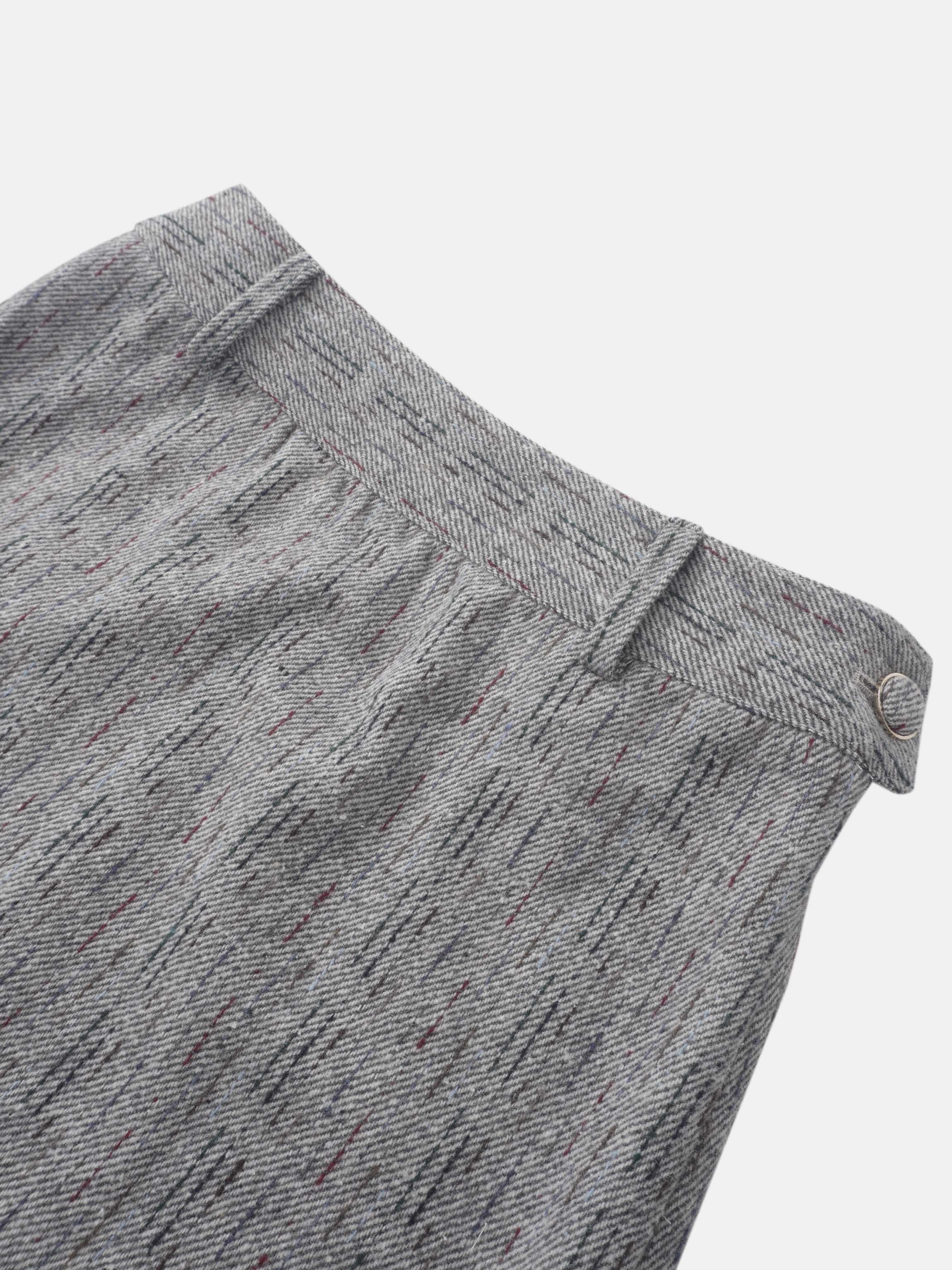 Straight Maxi Skirt - Grey/Colored Lines