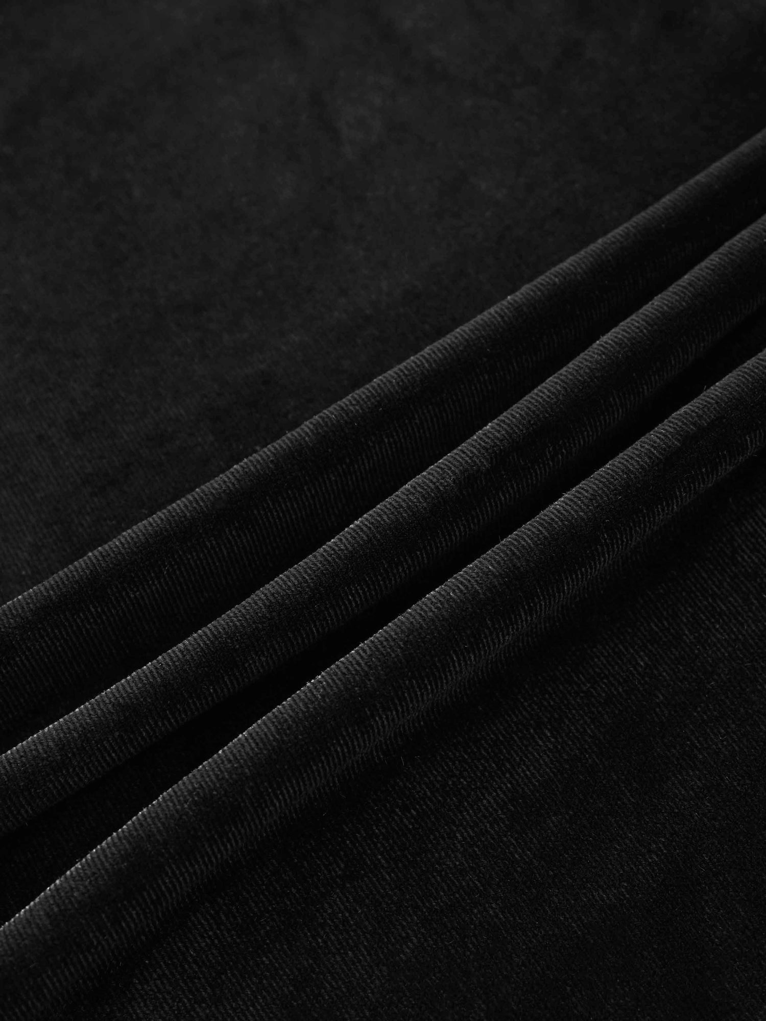 Velour Slip Dress - Black