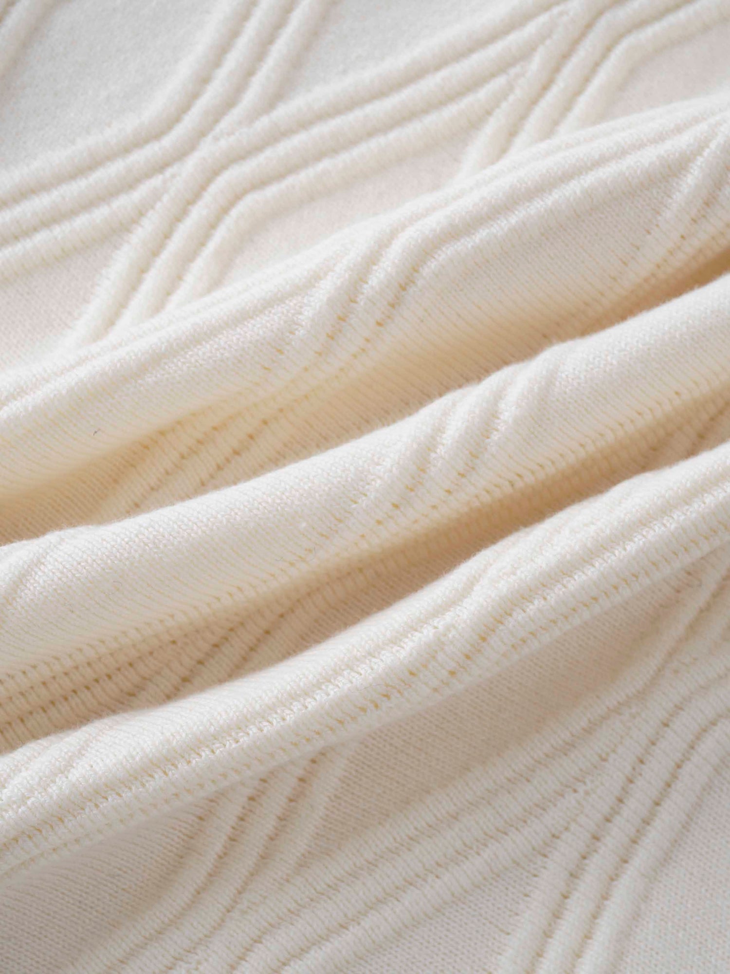Scalloped Edge Cardigan-Ivory