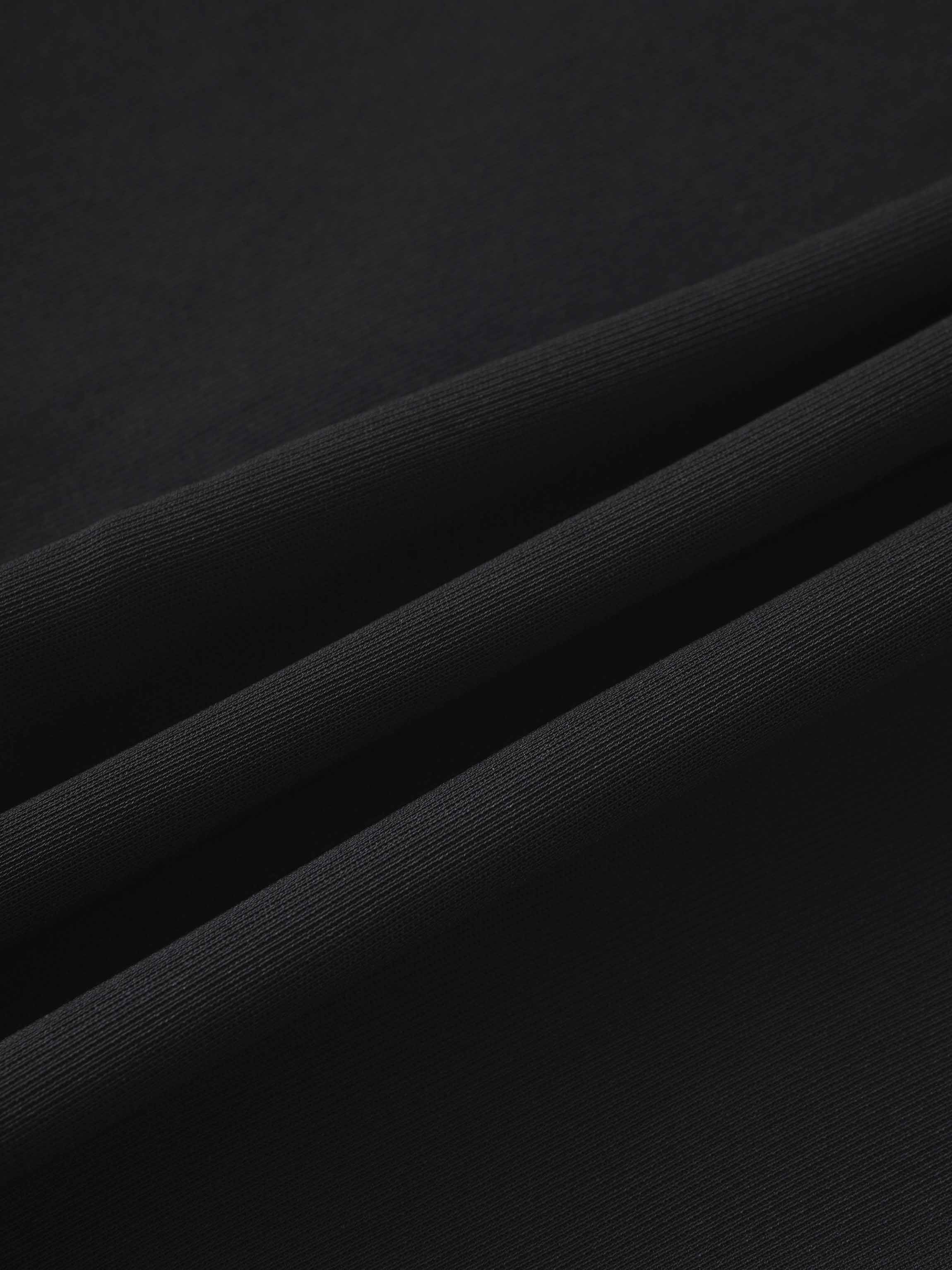 Side Button Dress- Black/Cream Trim