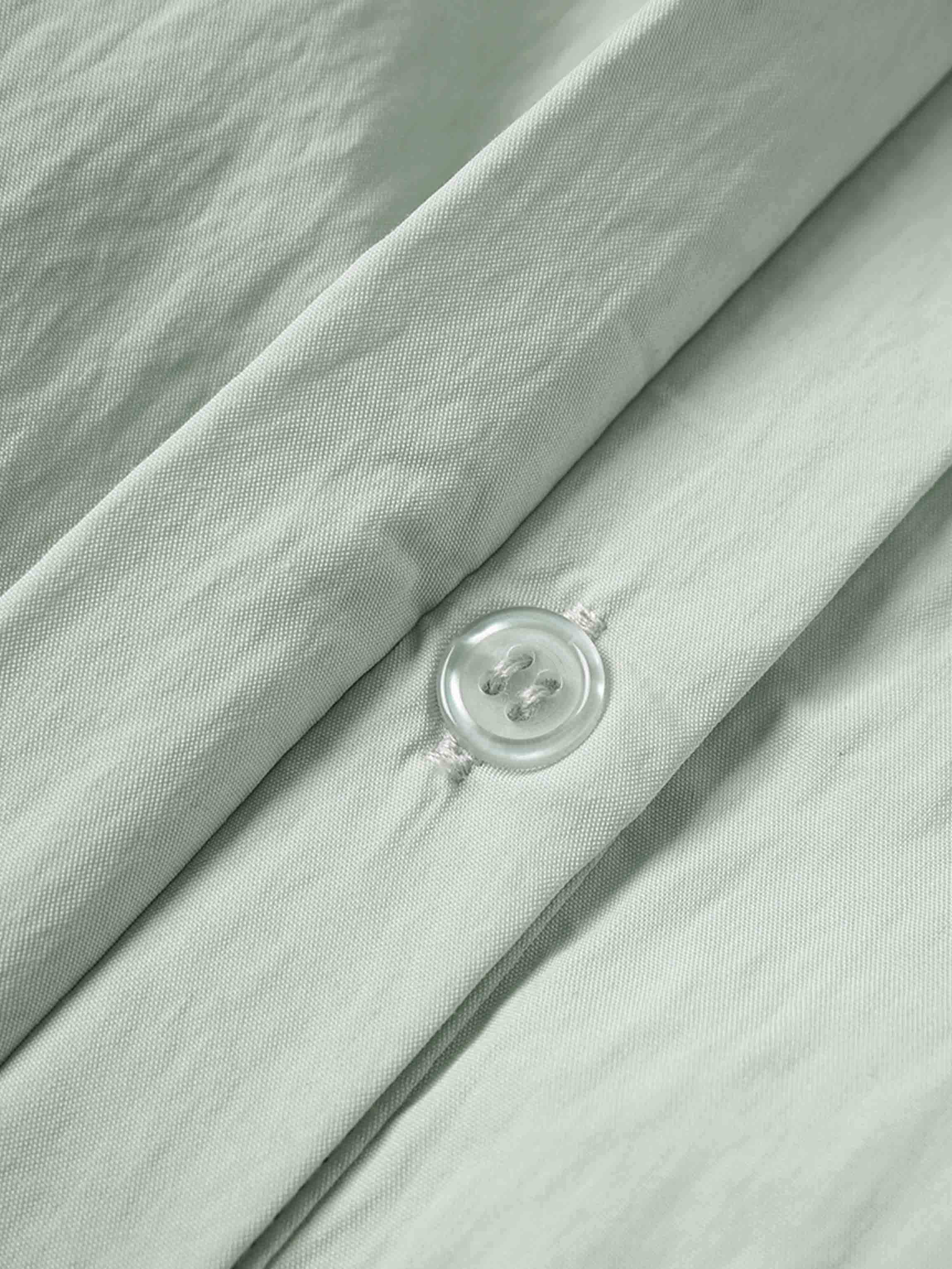 Cotton Yoke Gathered Dress-Mint