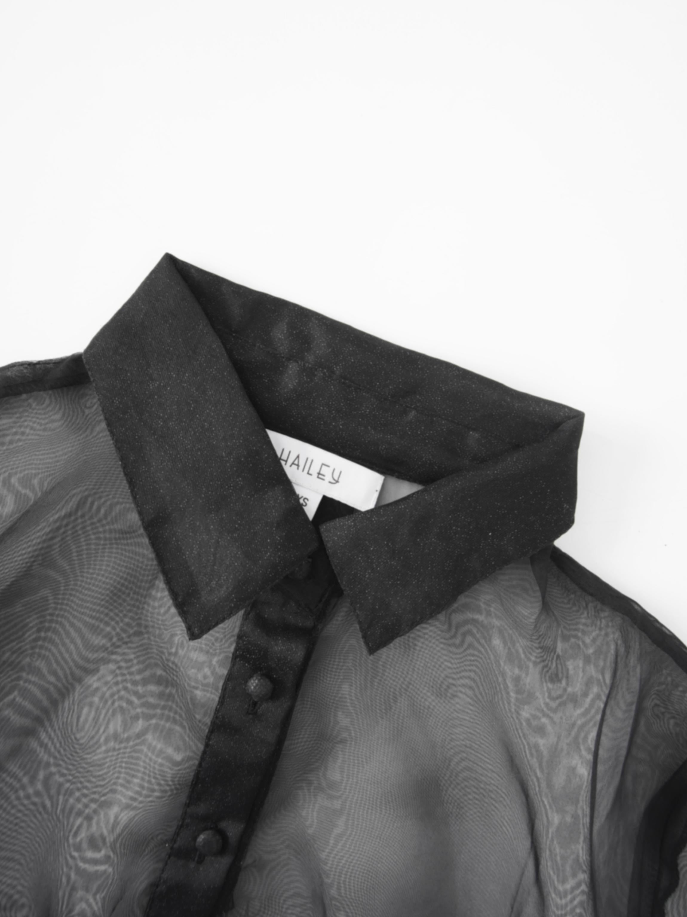 Organza Blouse-Black