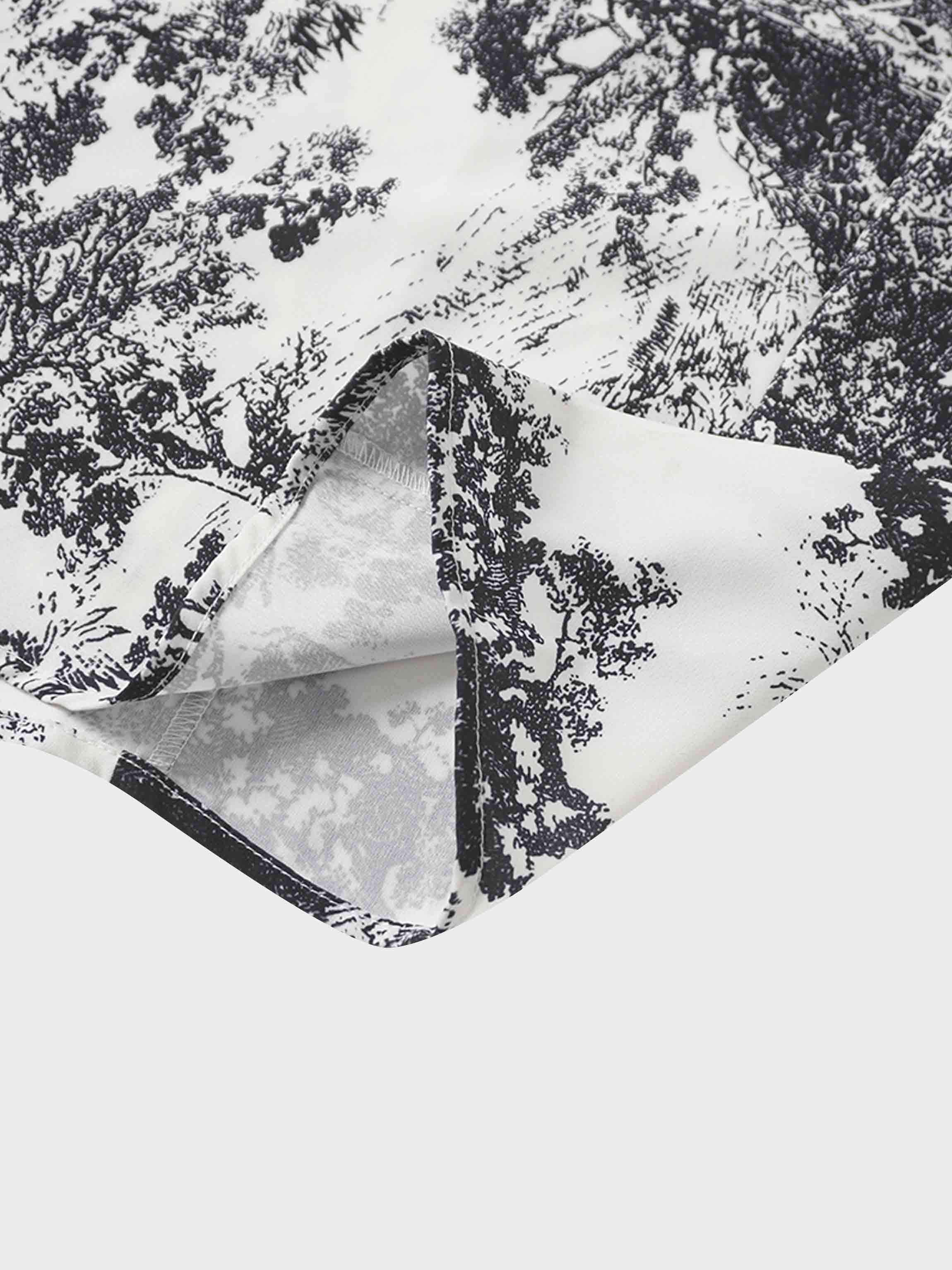 Collared Ruched Back Shirtdress-Navy Toille