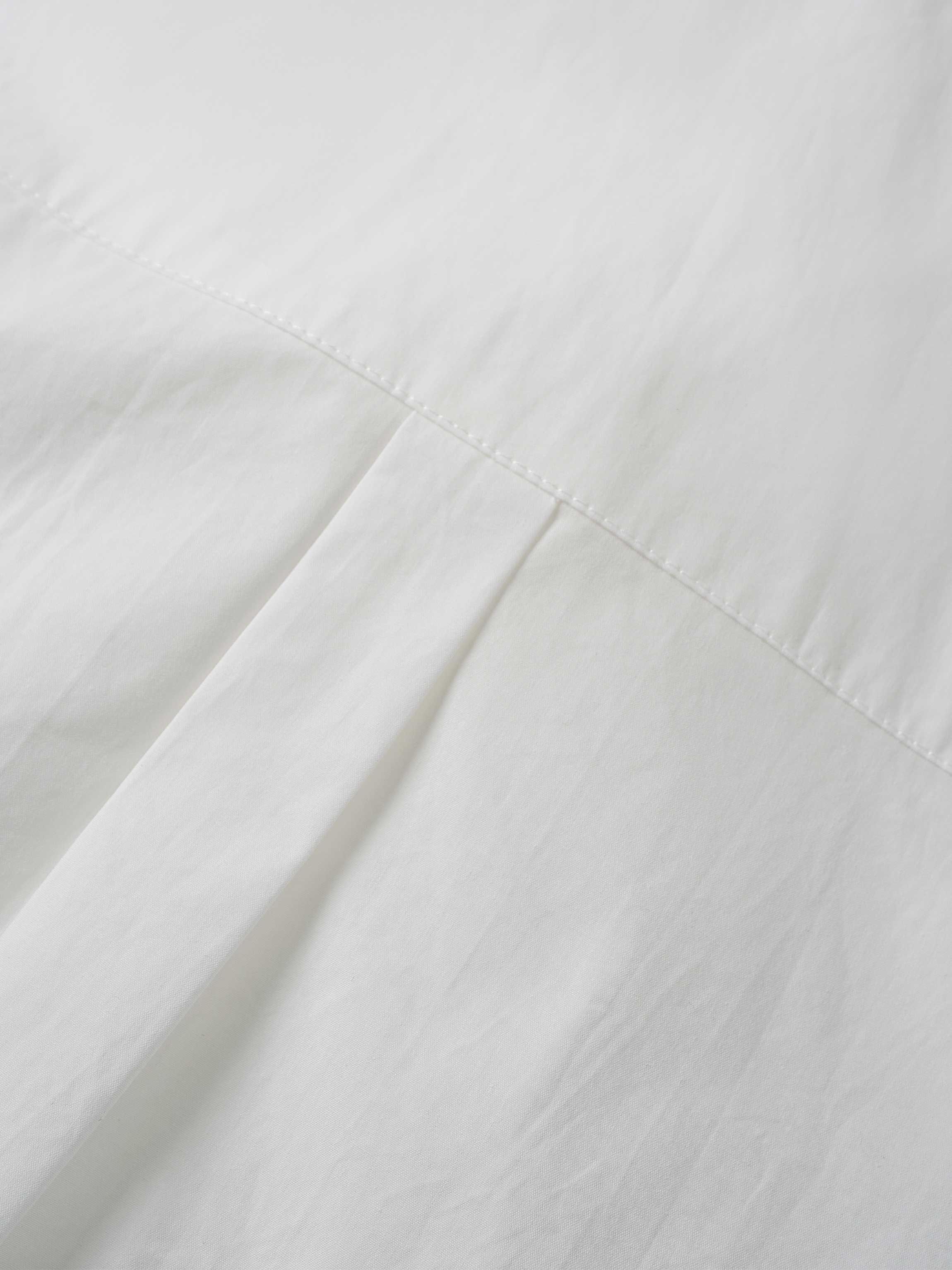 Cotton Front Crossover Blouse-White