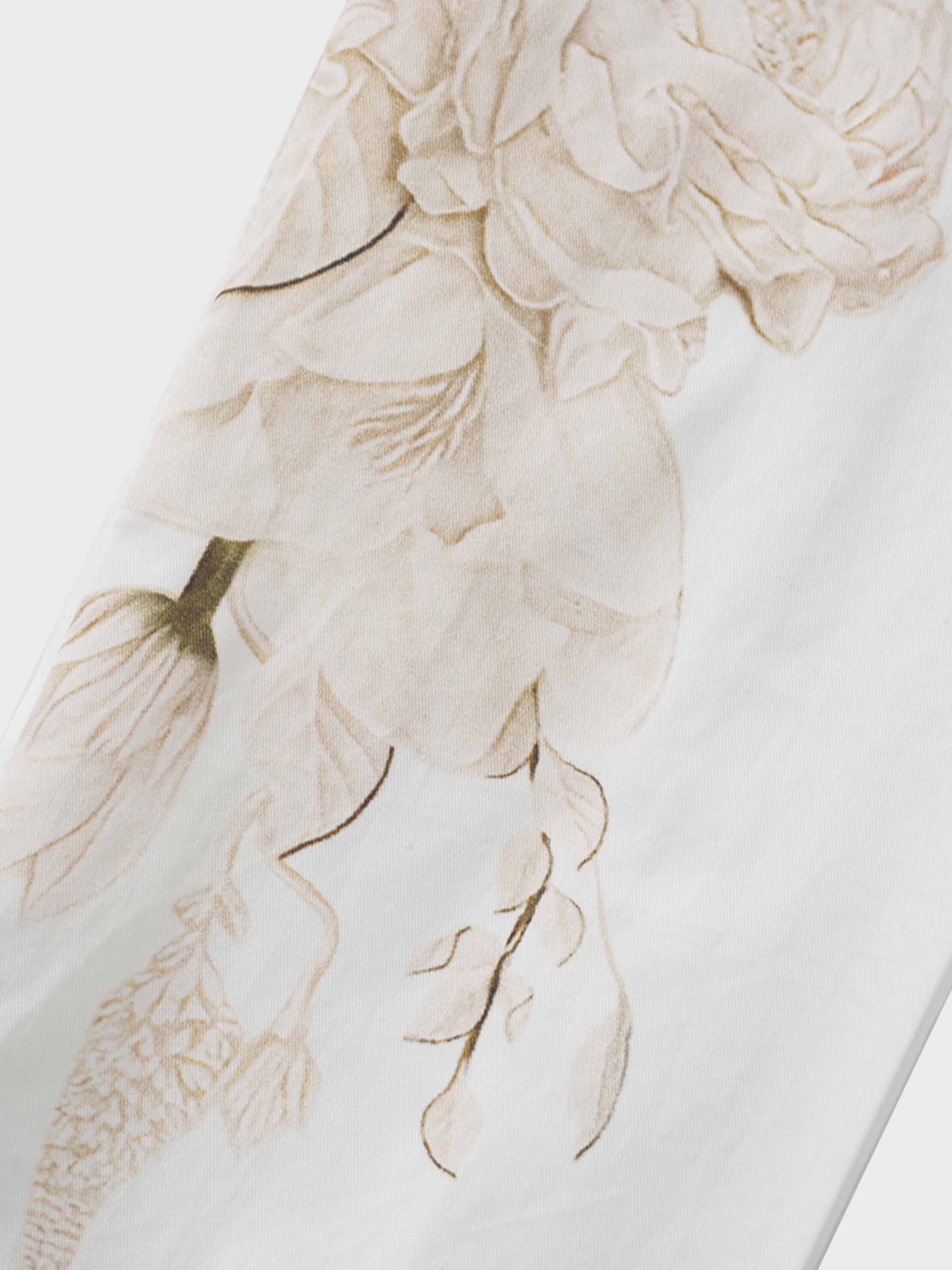 Floral Design Blouse-White