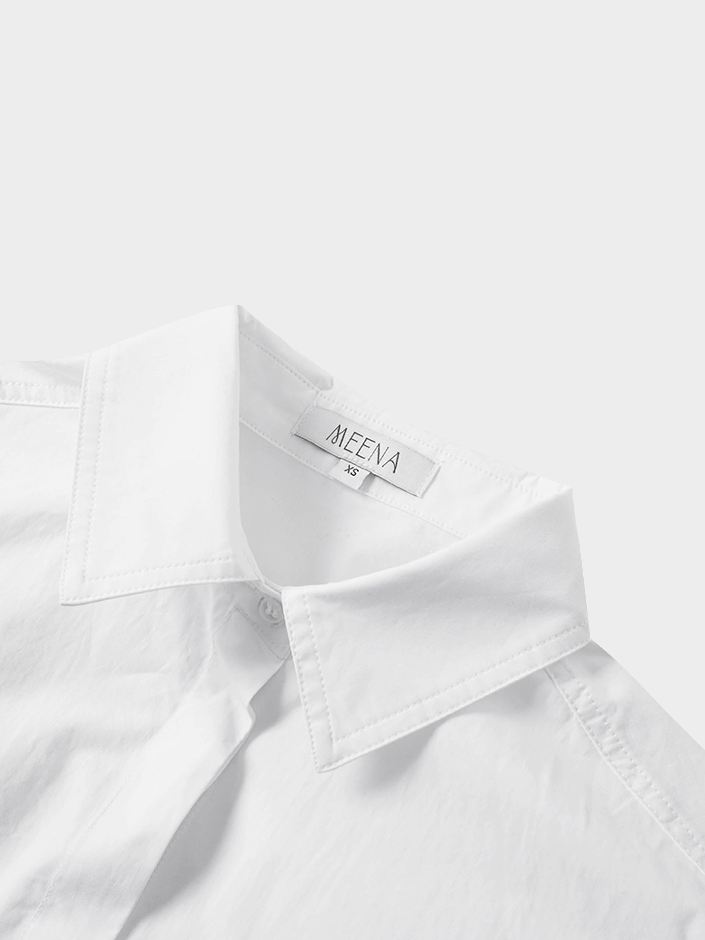 Cotton Crop Blouse-White