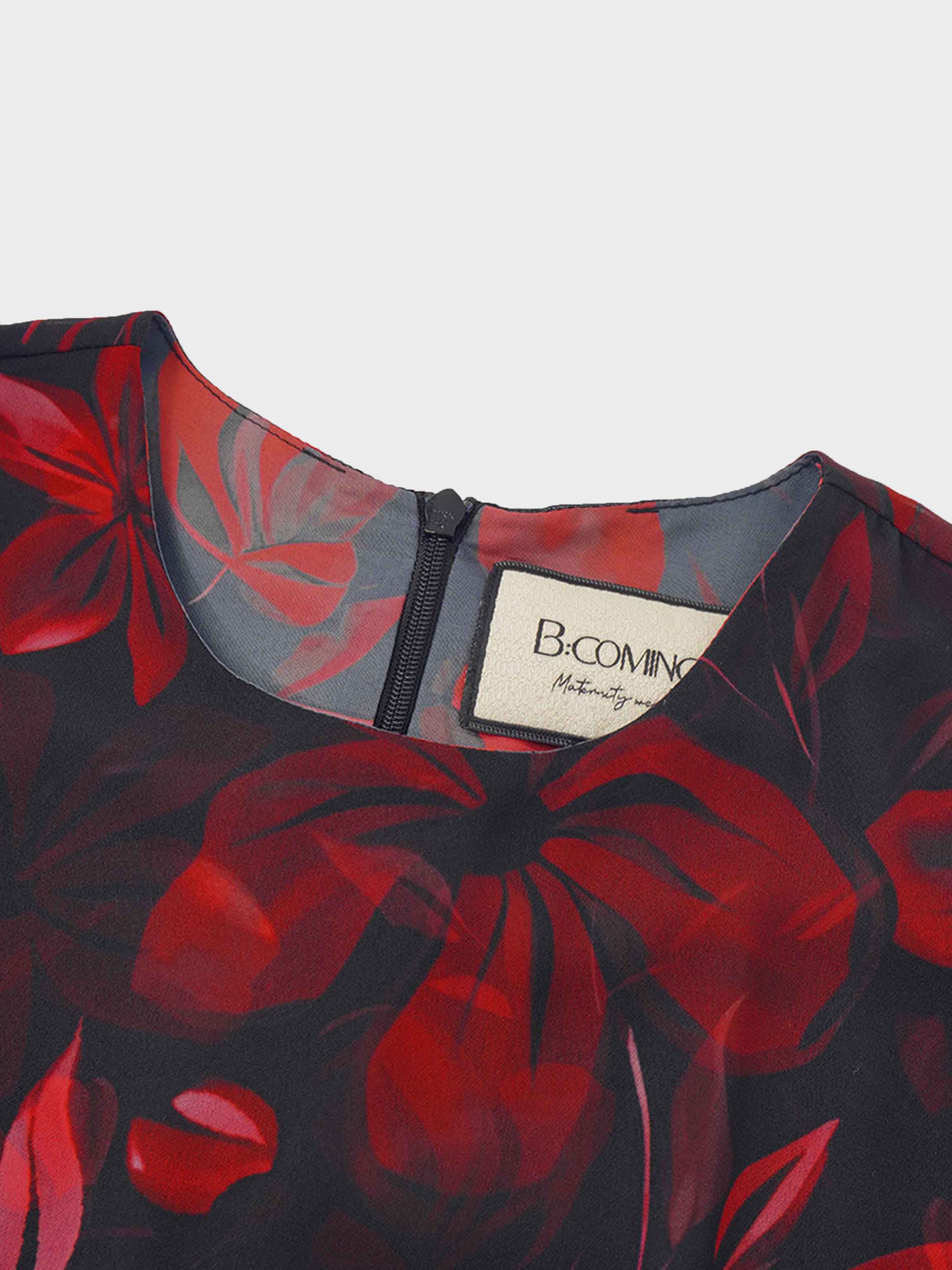 Asymmetrical Hem Dress-Spring Floral Bouquet