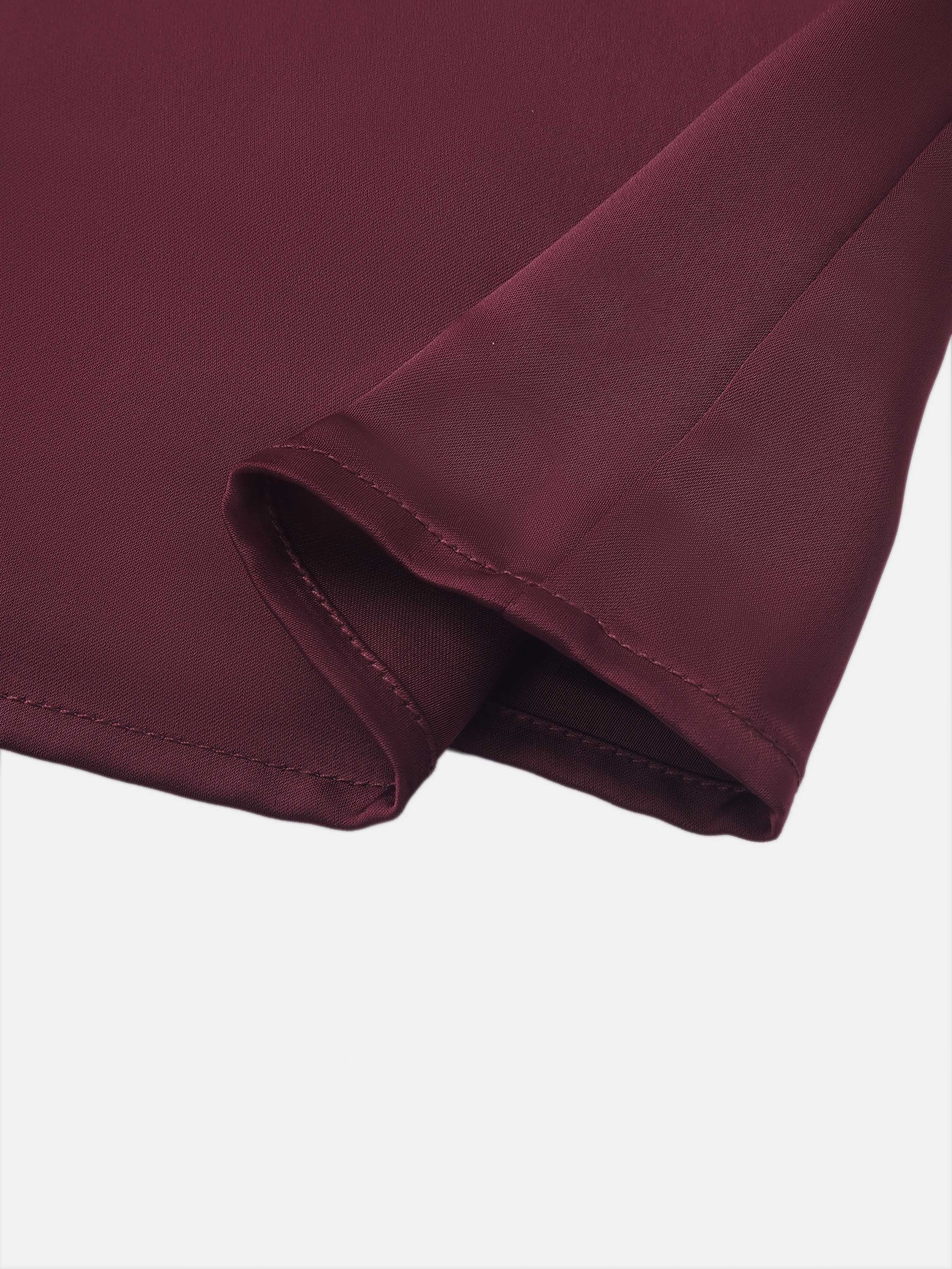 Center Ruffle Dress - Wine