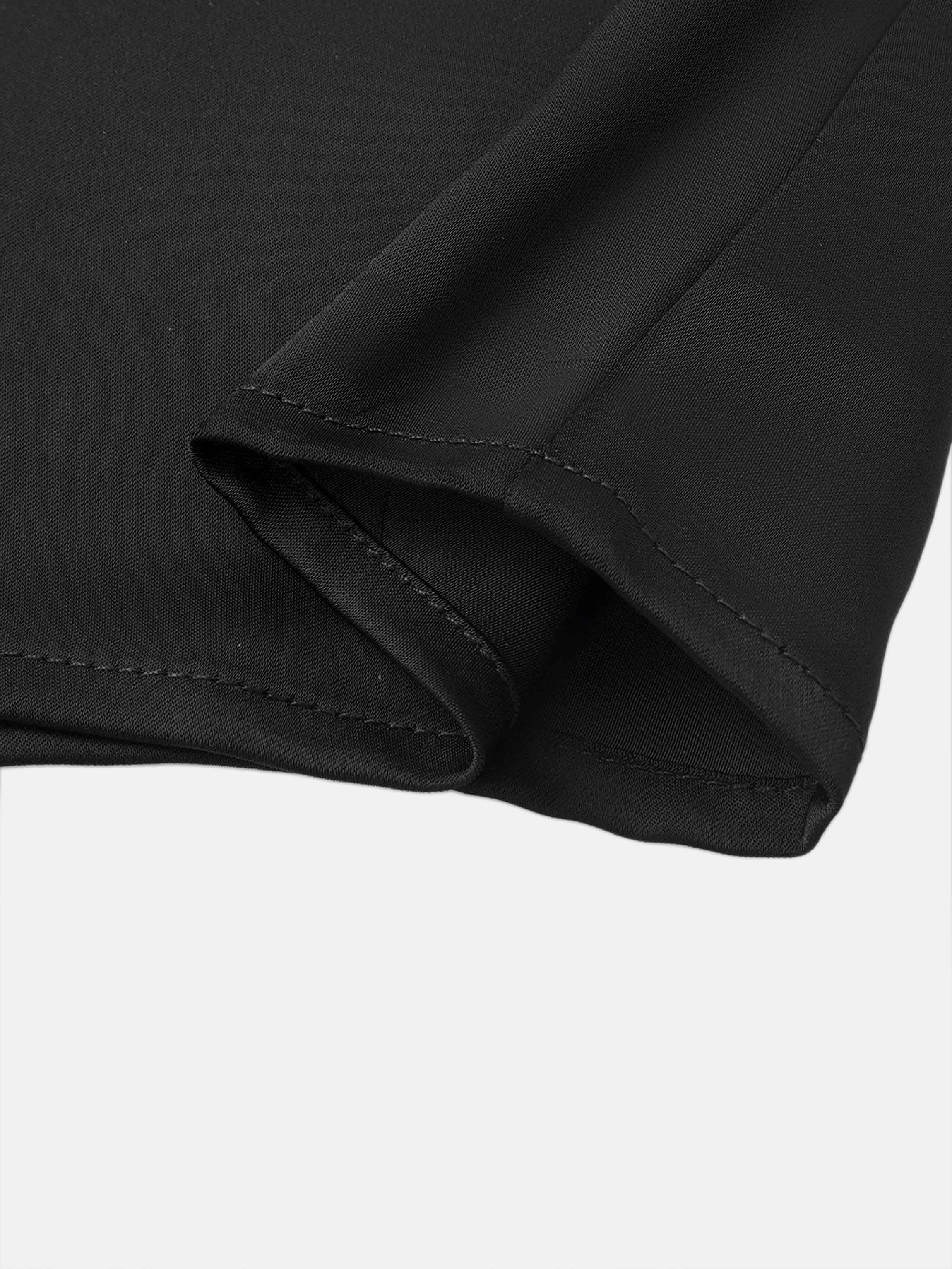 Center Ruffle Dress - Black