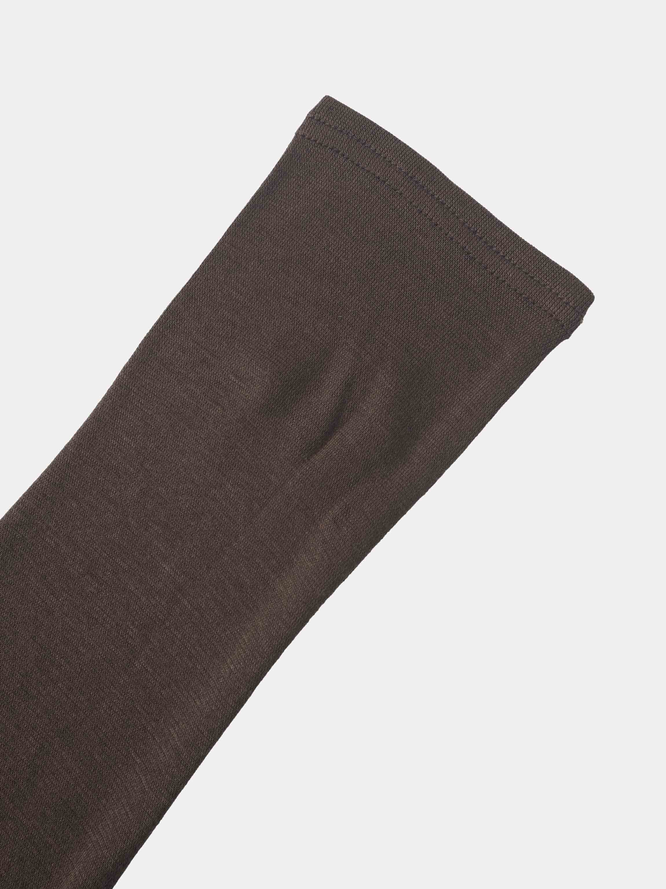 Bottom Crossover Knit Top - Brown