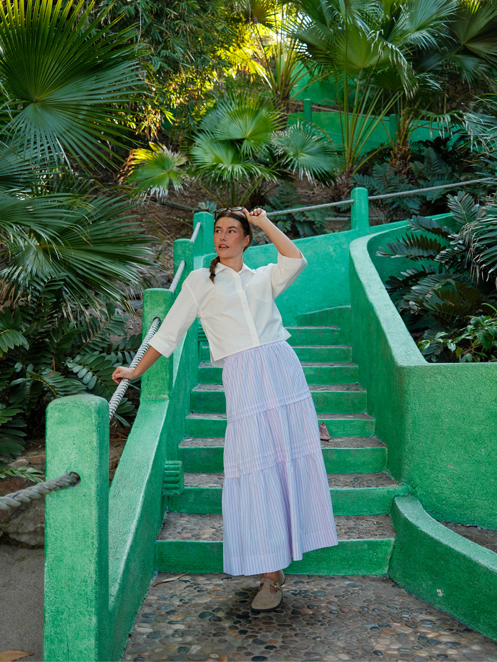 Cotton Crop Blouse-White