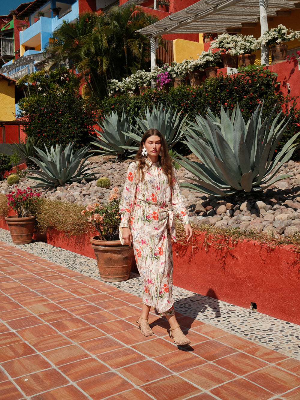 Wrap Shirtdress-Floral