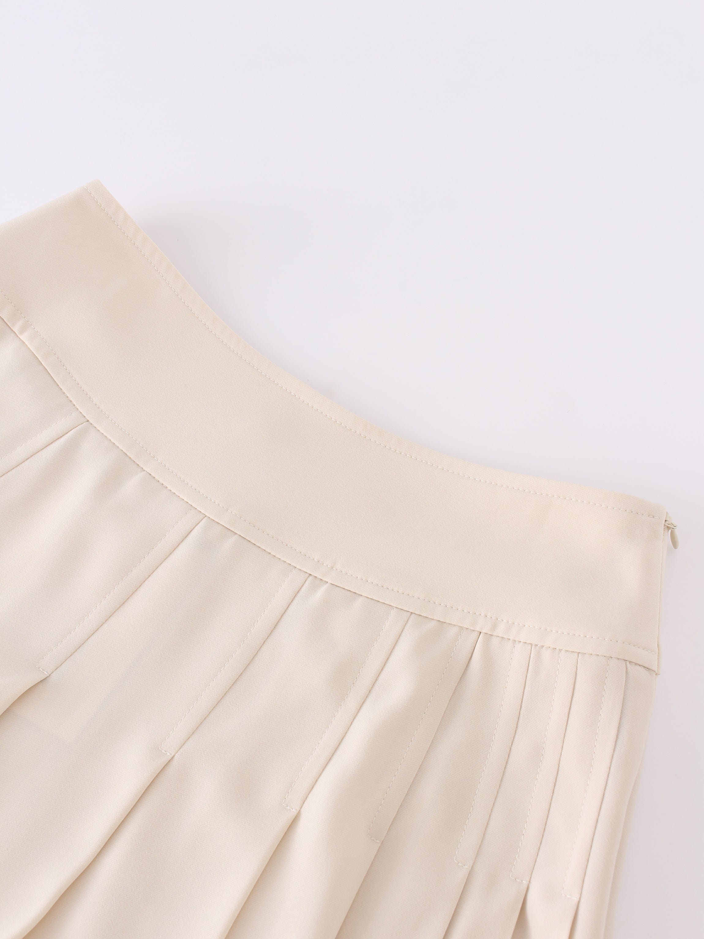 Falda Plisada Yema 37"-Marfil