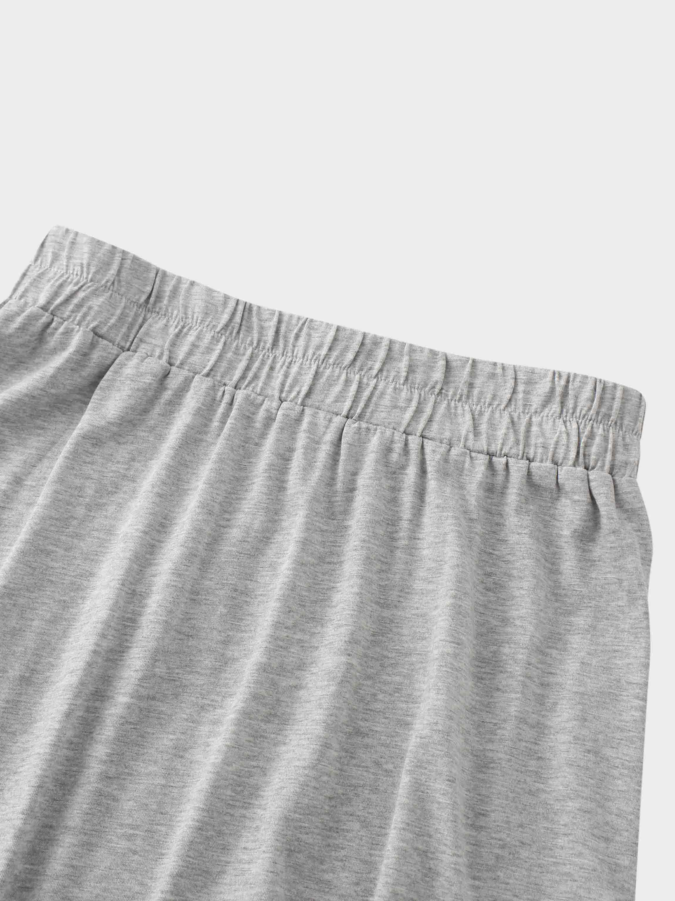 Elastic Waist T-Shirt Skirt-Heathered Grey