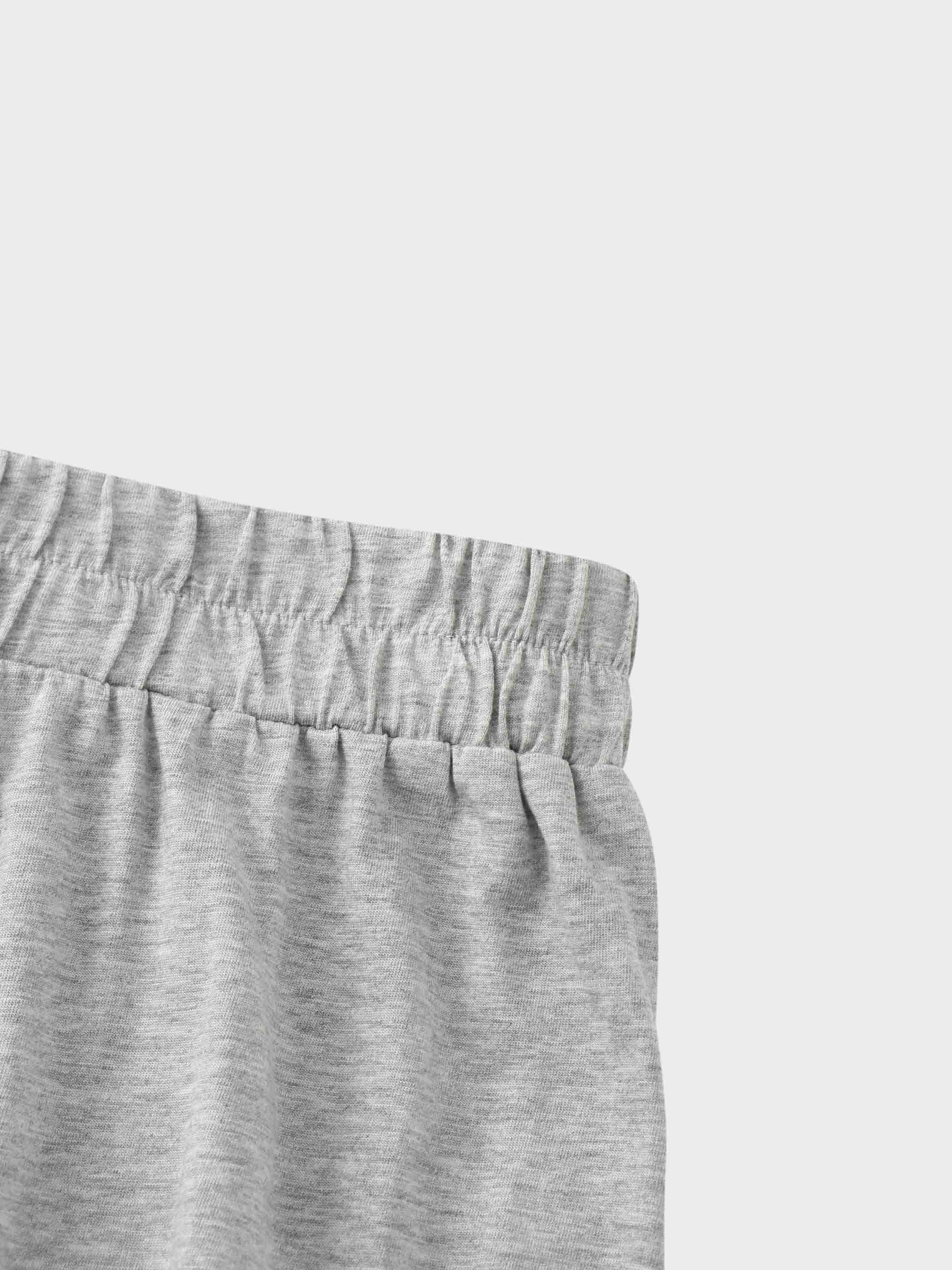 Elastic Waist T-Shirt Skirt-Heathered Grey