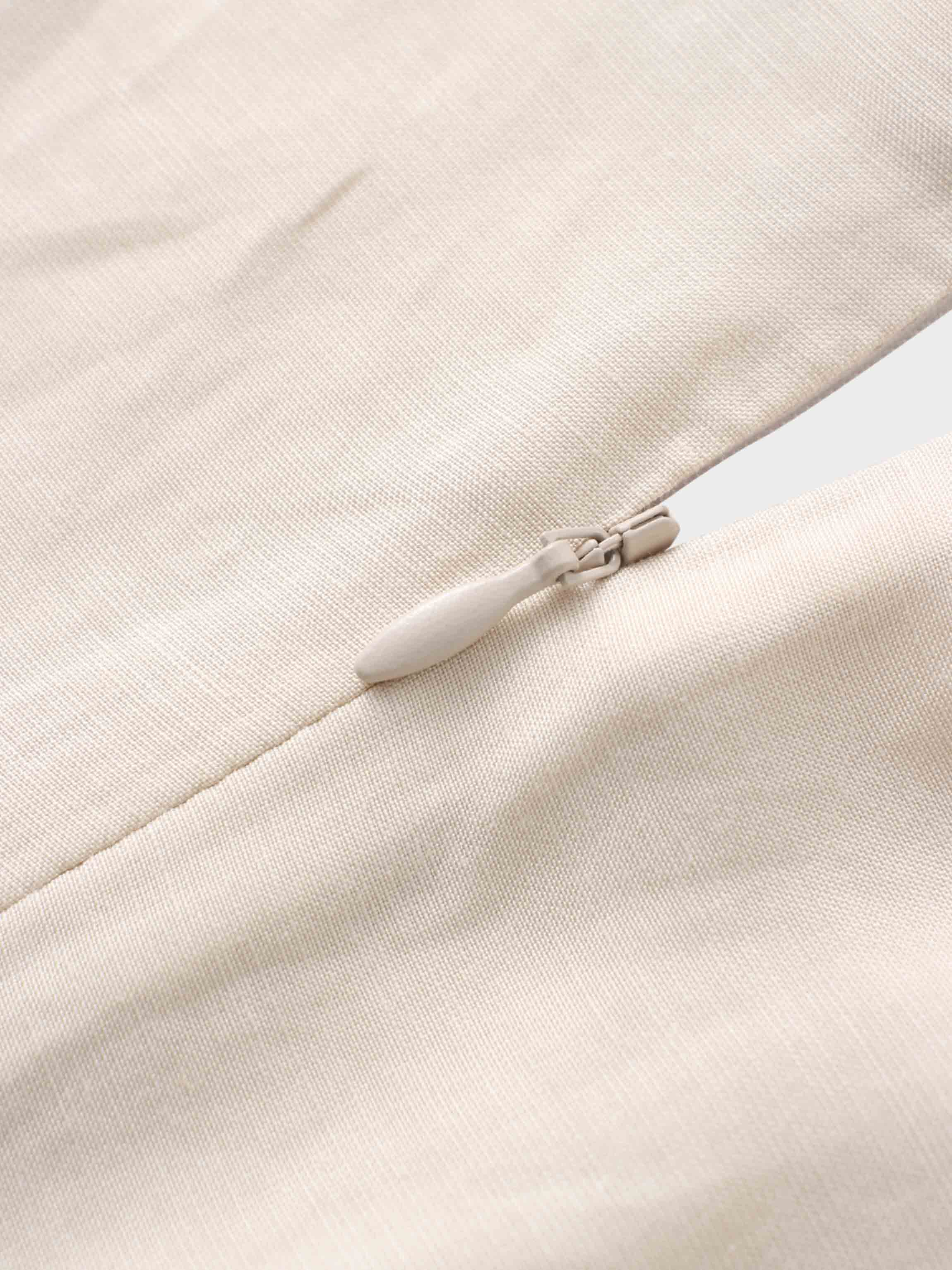 Pleated Sleeve High Waisted Dress-Peach