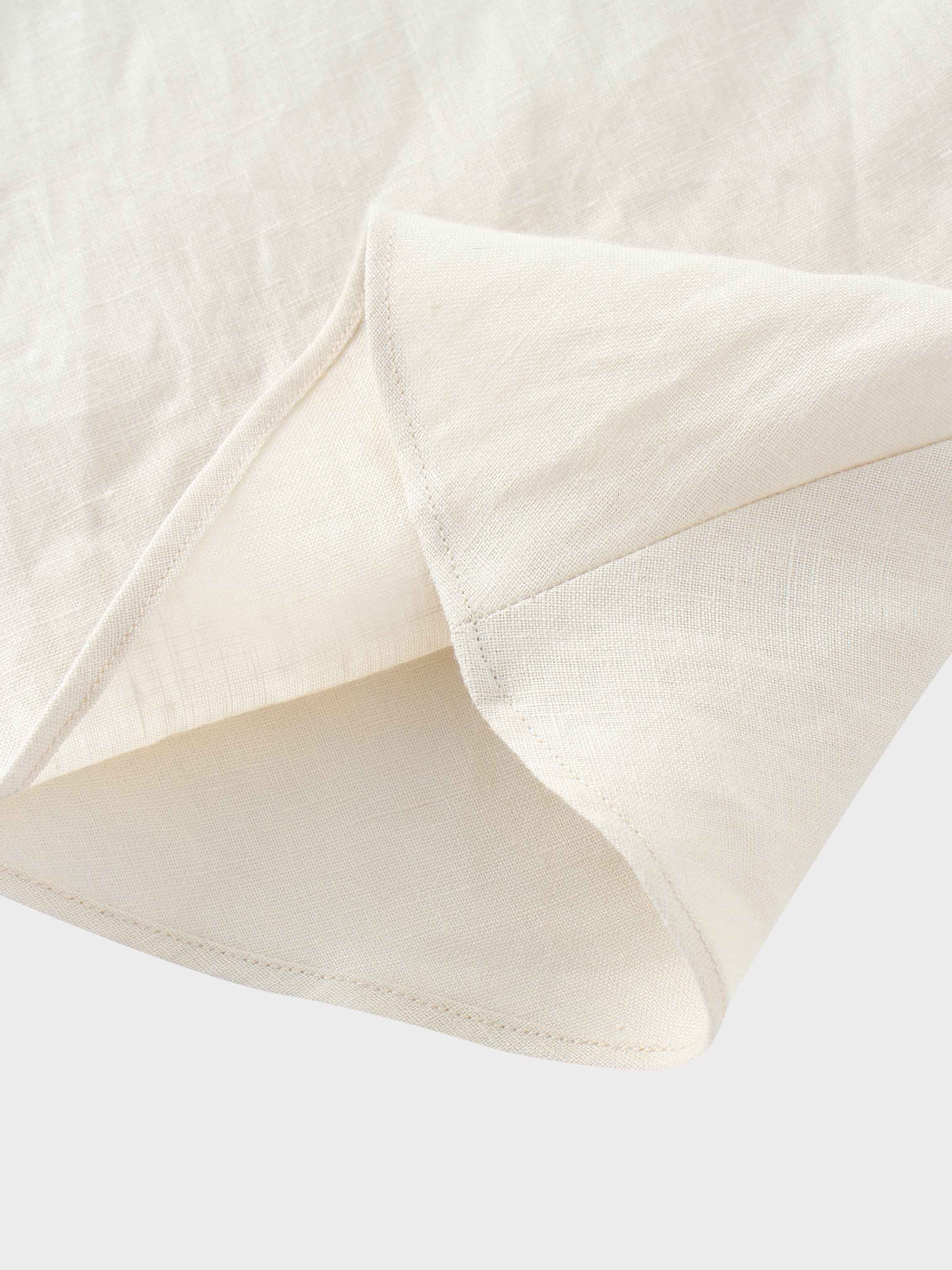 Linen Slip Skirt-Ecru