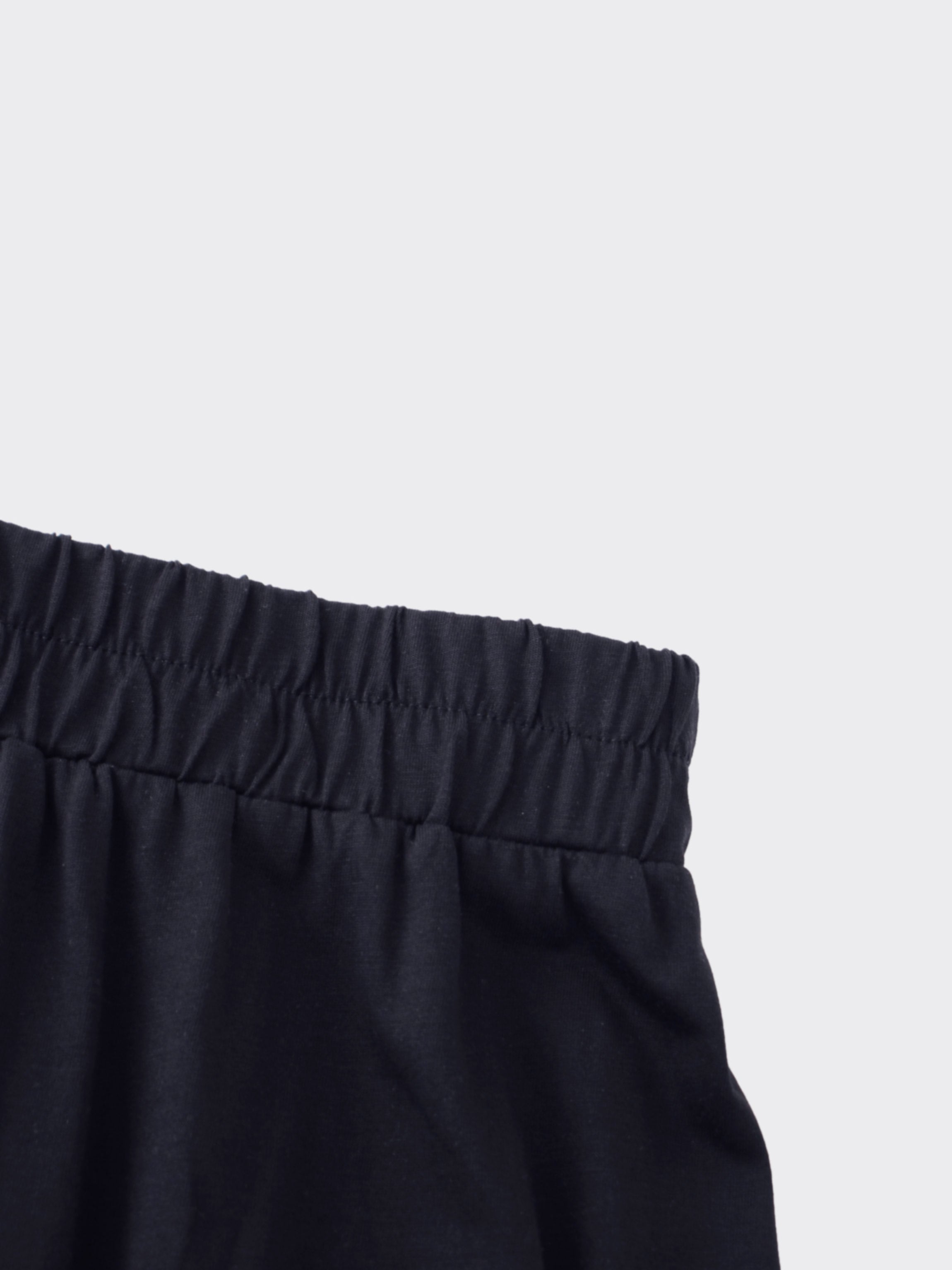 Elastic Waist T-Shirt Skirt-Navy