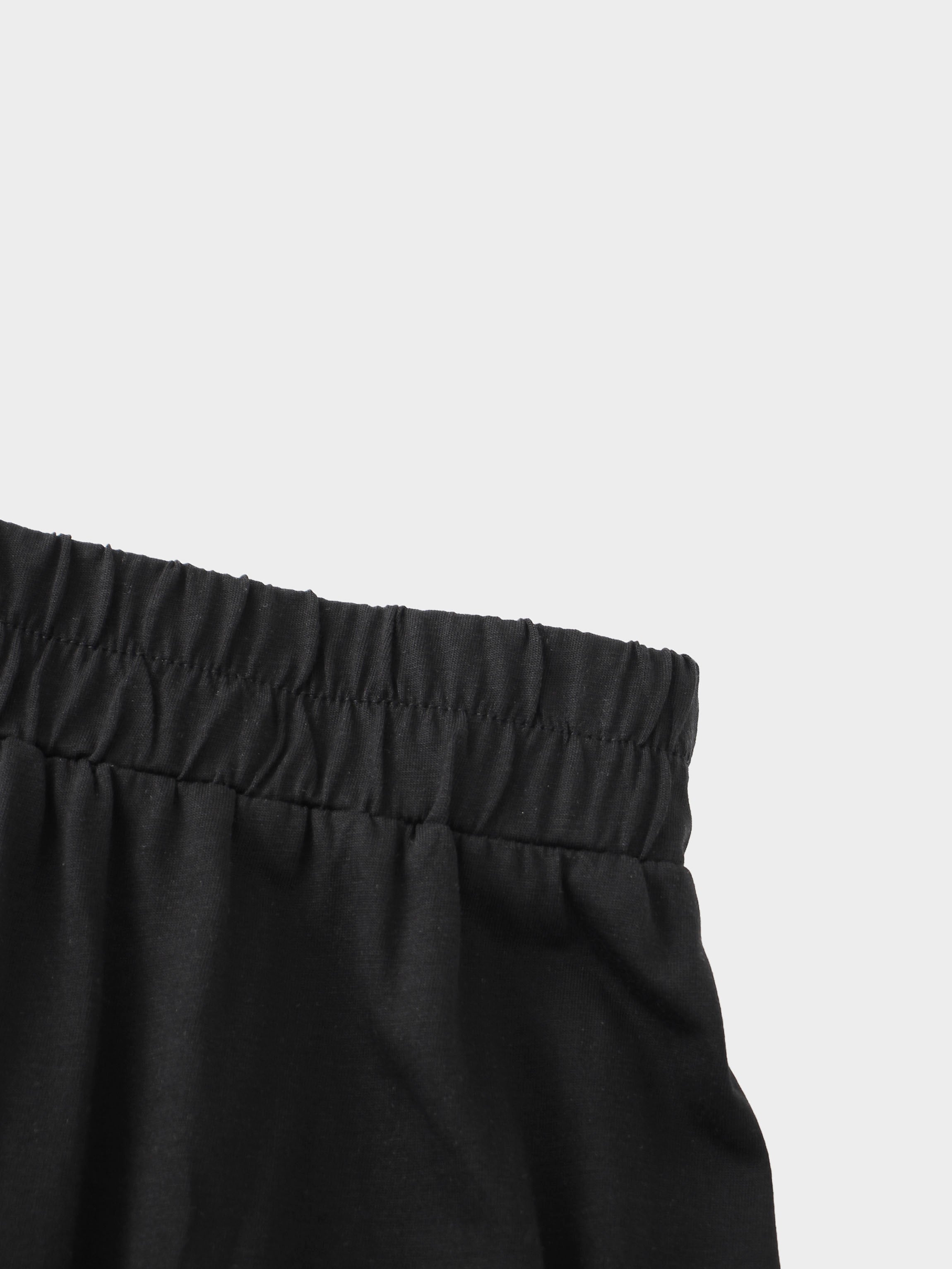 Elastic Waist T-Shirt Skirt-Black