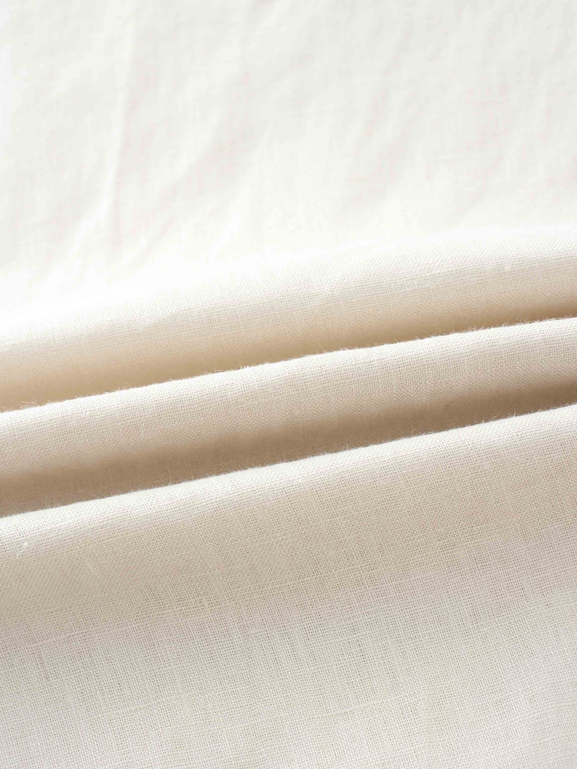 Linen Slip Skirt-Ecru