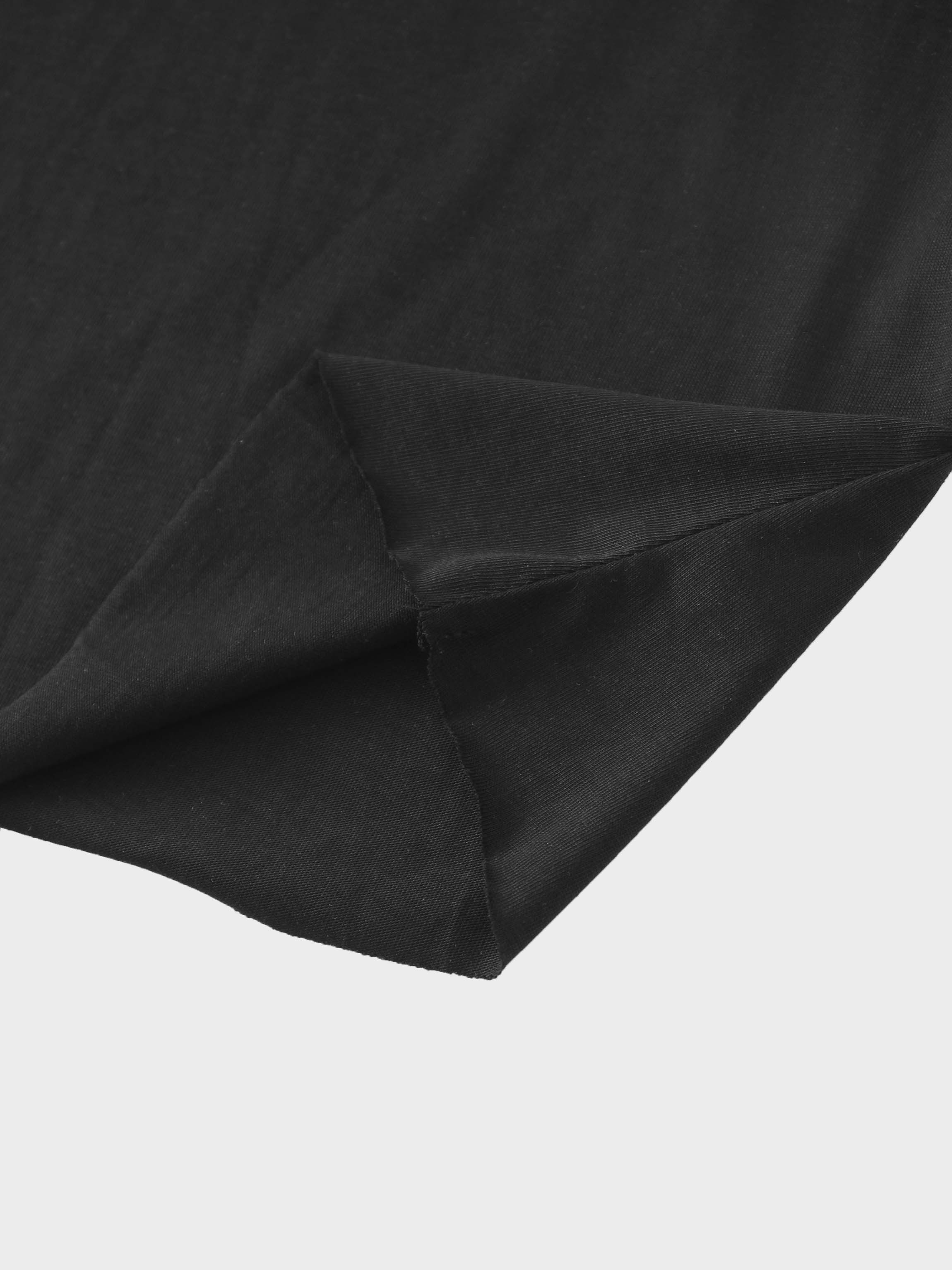 Elastic Waist T-Shirt Skirt-Black