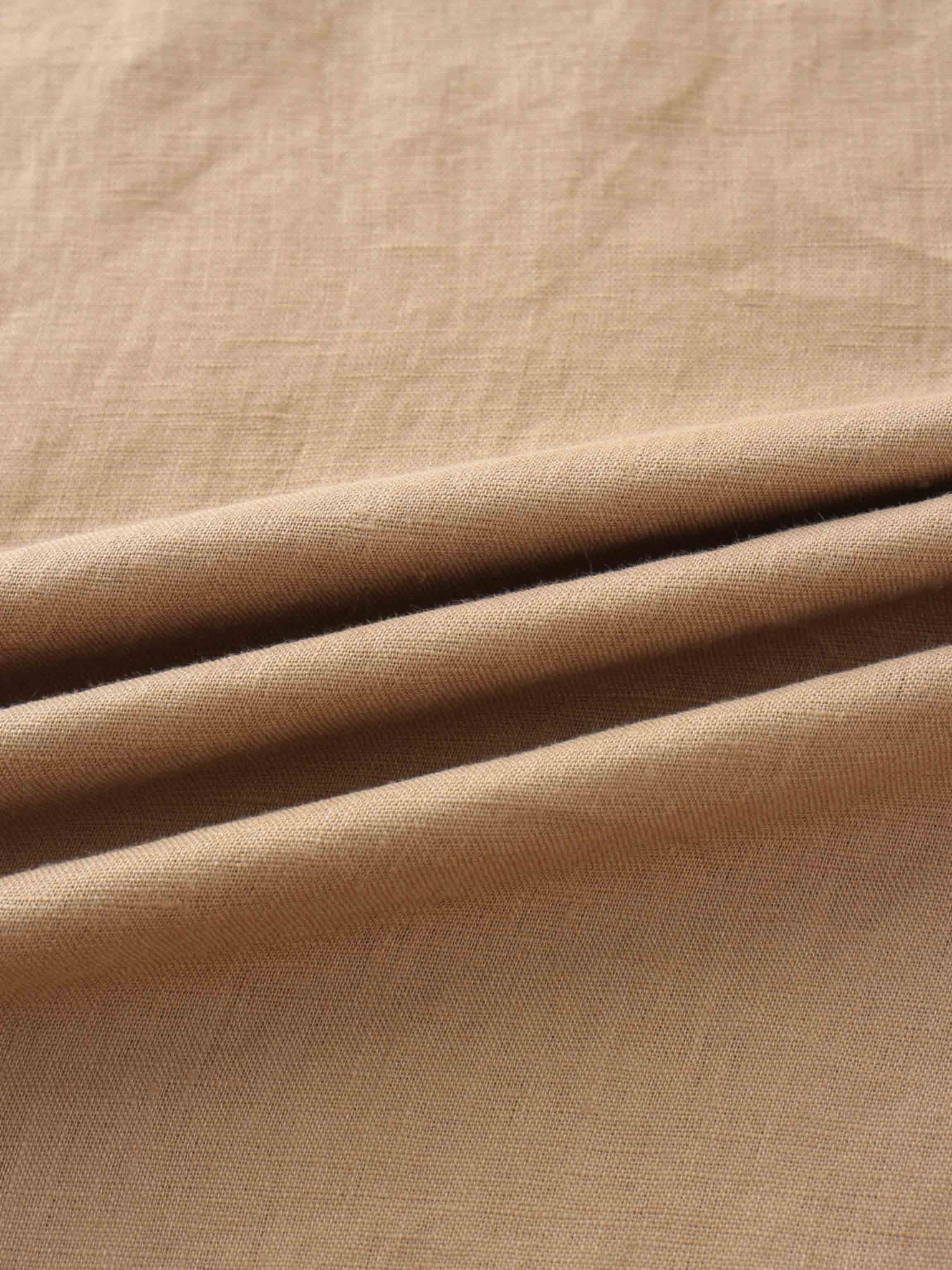 Linen Slip Skirt-Tan