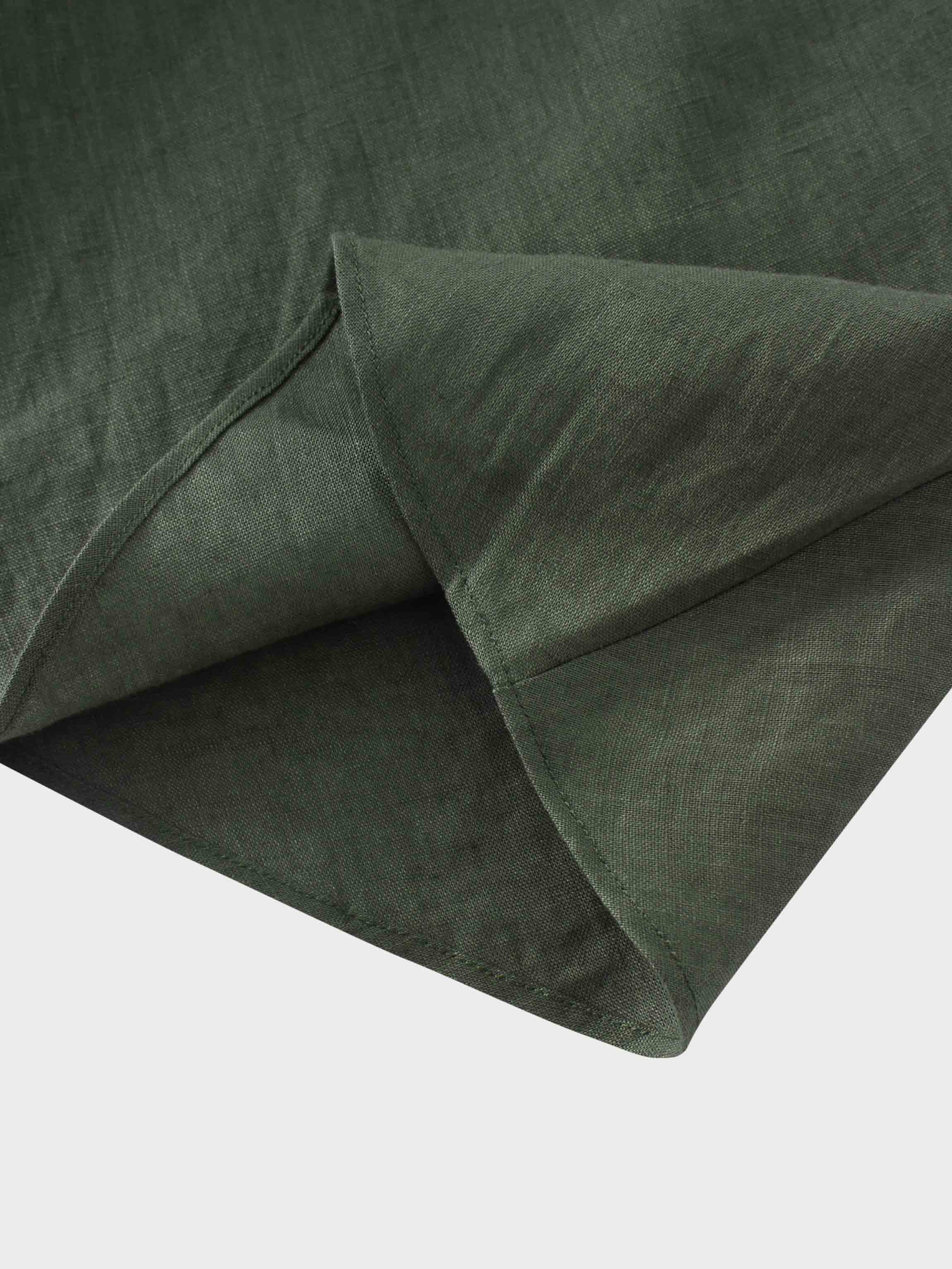 Linen Slip Skirt-Olive Green