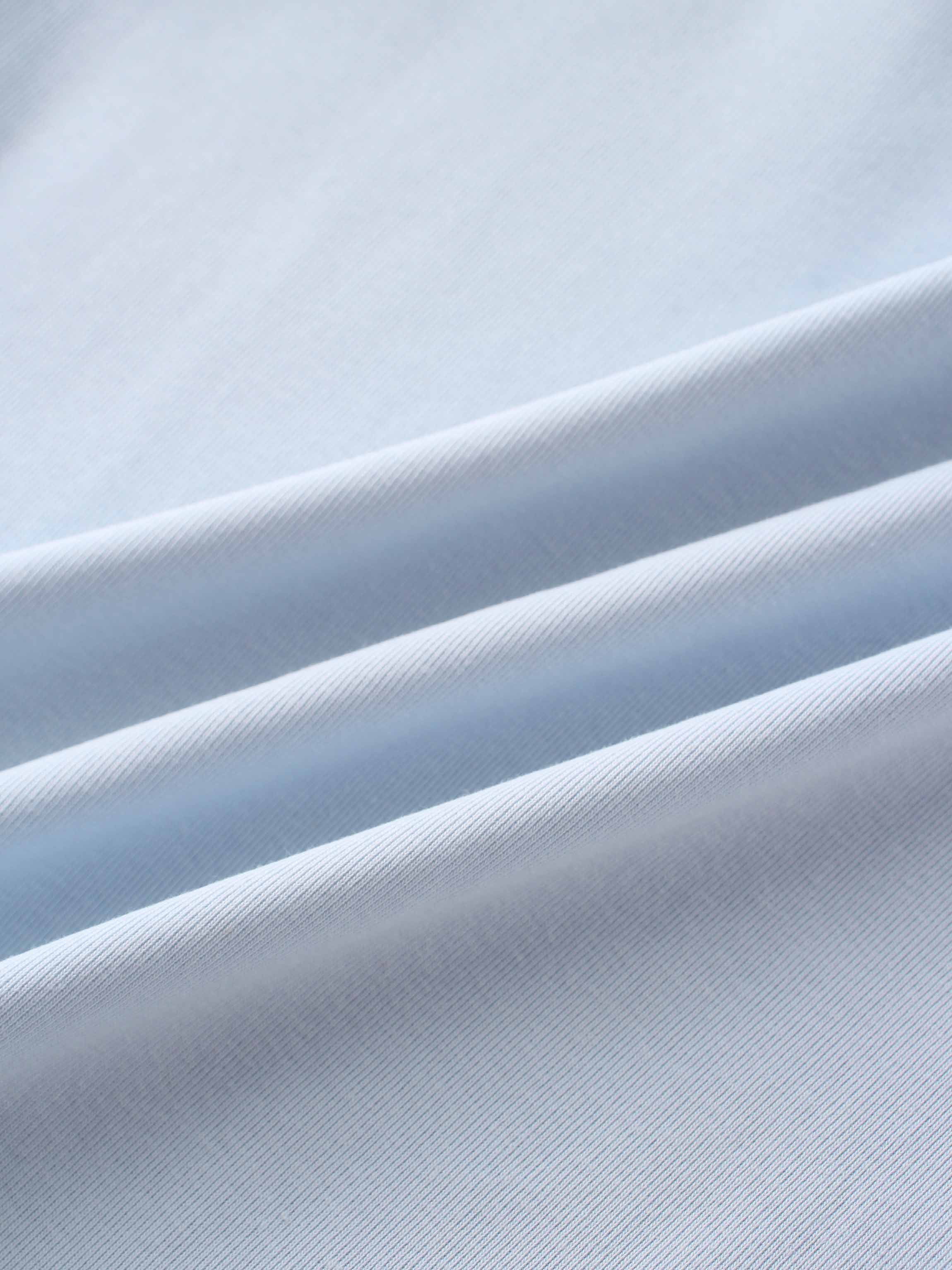 Basic High V Tee Long Sleeve-Powder Blue