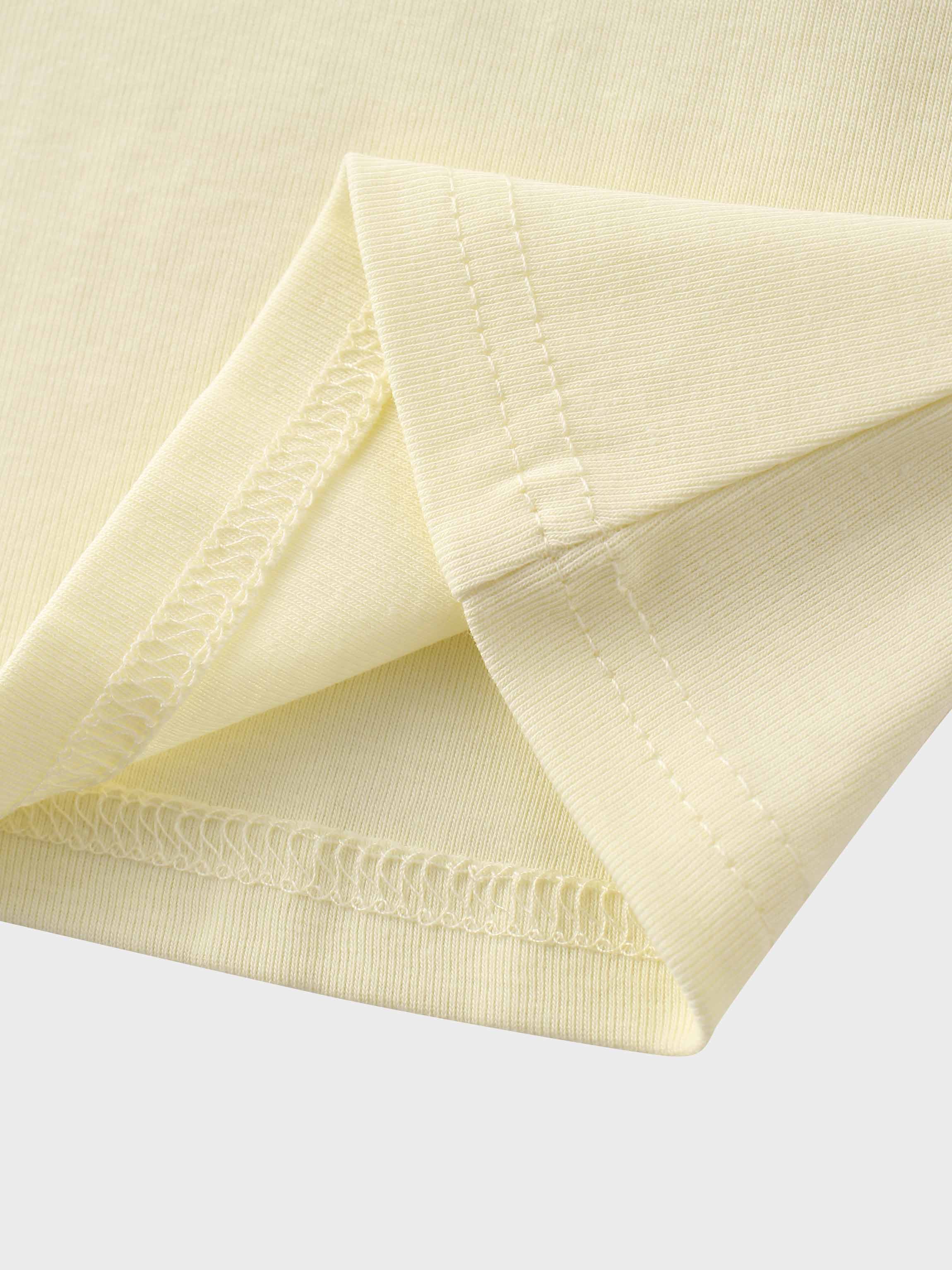Basic High V Tee Long Sleeve-Buttery Yellow