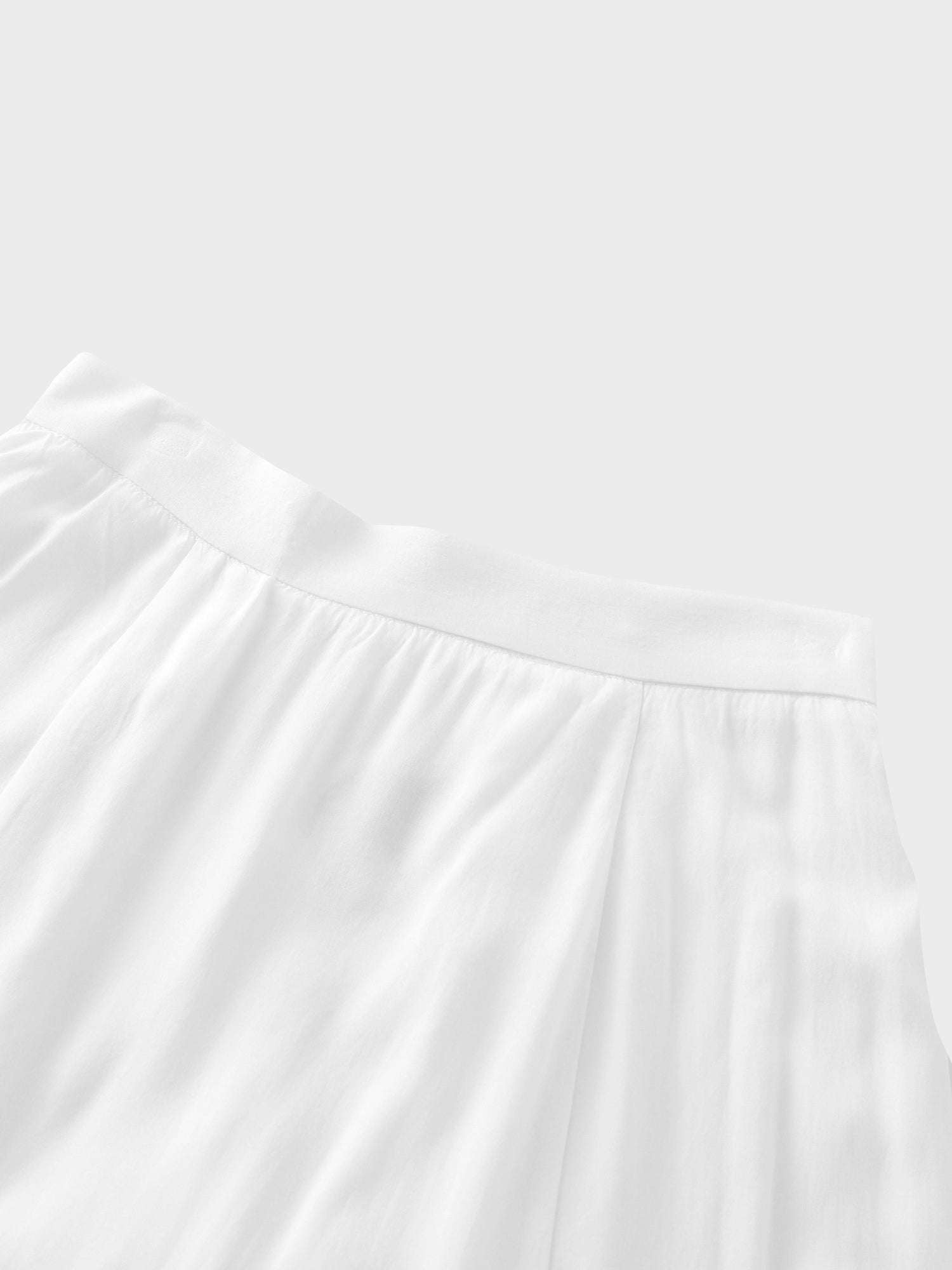 TRUMPET FLARE SKIRT-WHITE