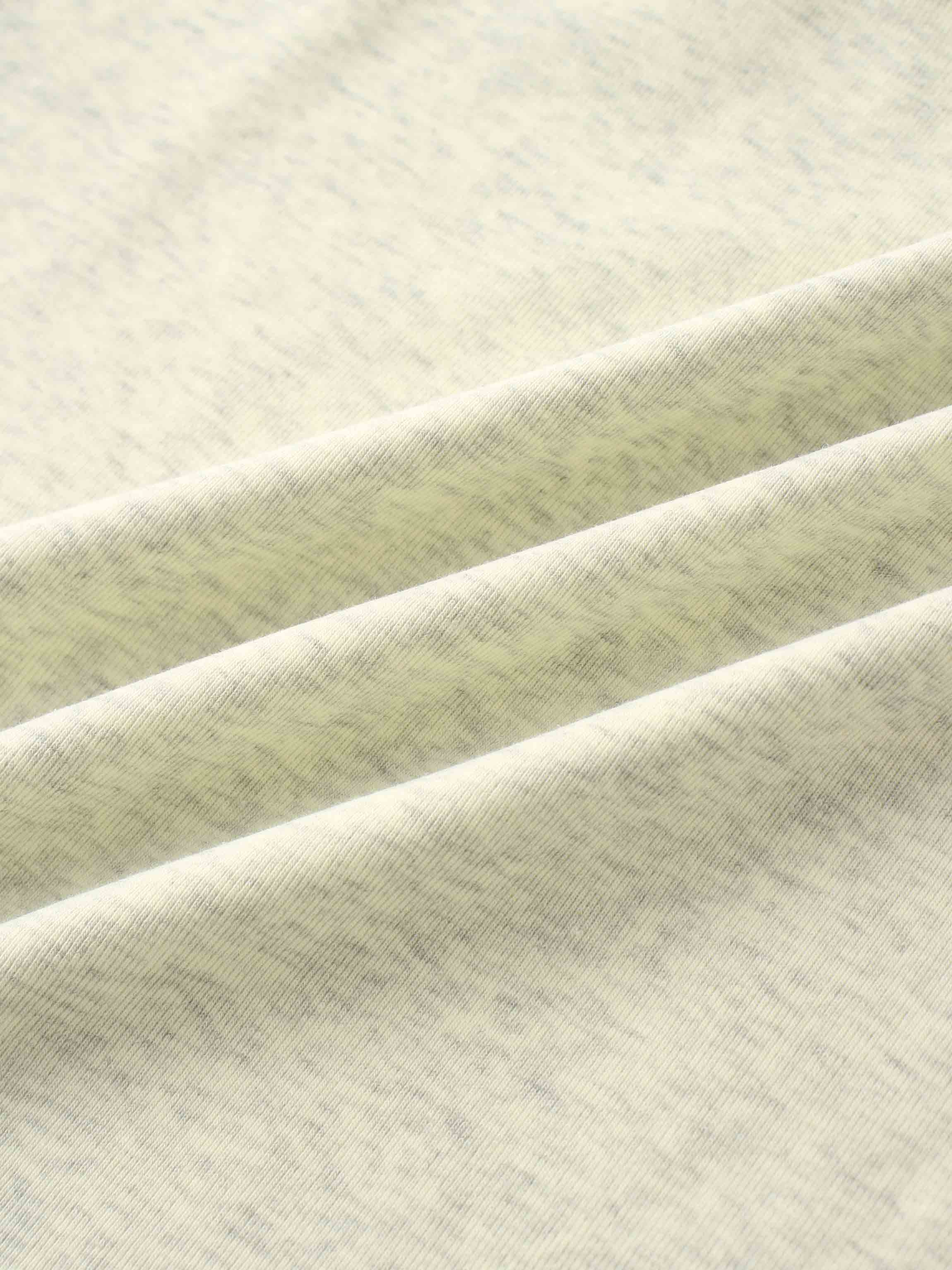 Basic High V Tee Long Sleeve-Heathered Grey/Yellow