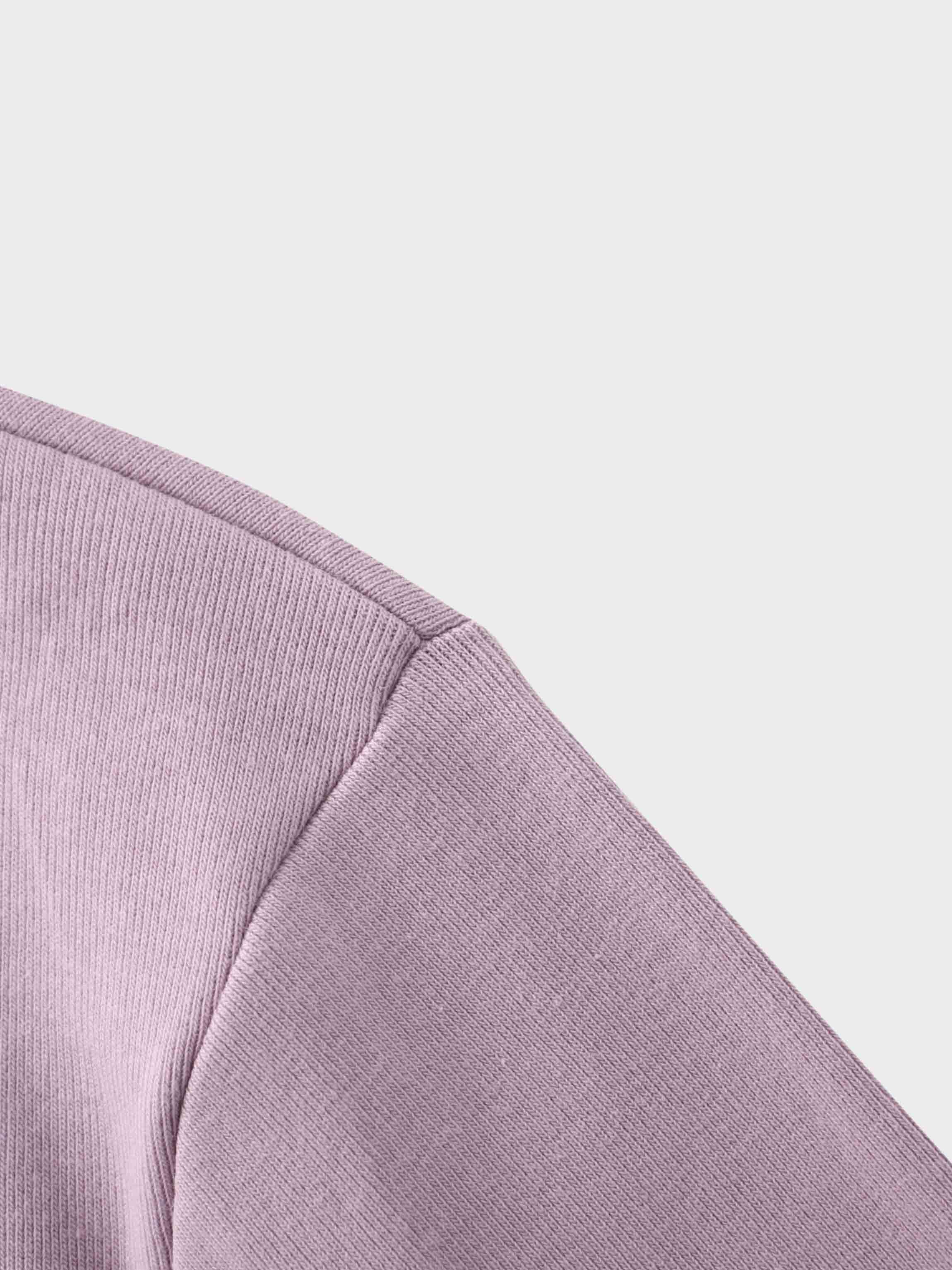 Basic High V Tee Long Sleeve-Lavender