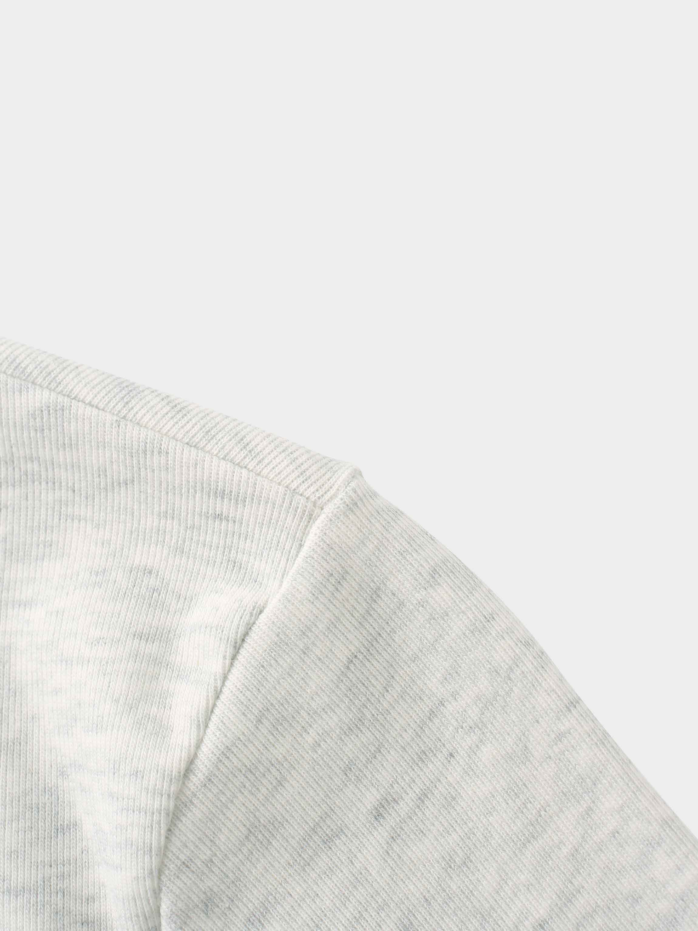 Basic High V Tee Long Sleeve-Heathered Grey