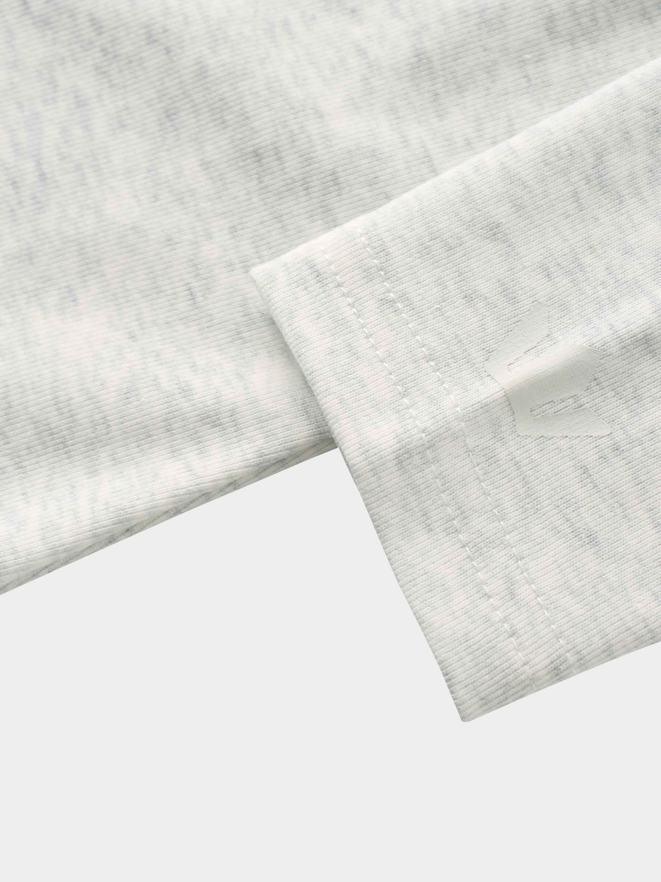 Basic High V Tee Long Sleeve-Heathered Grey