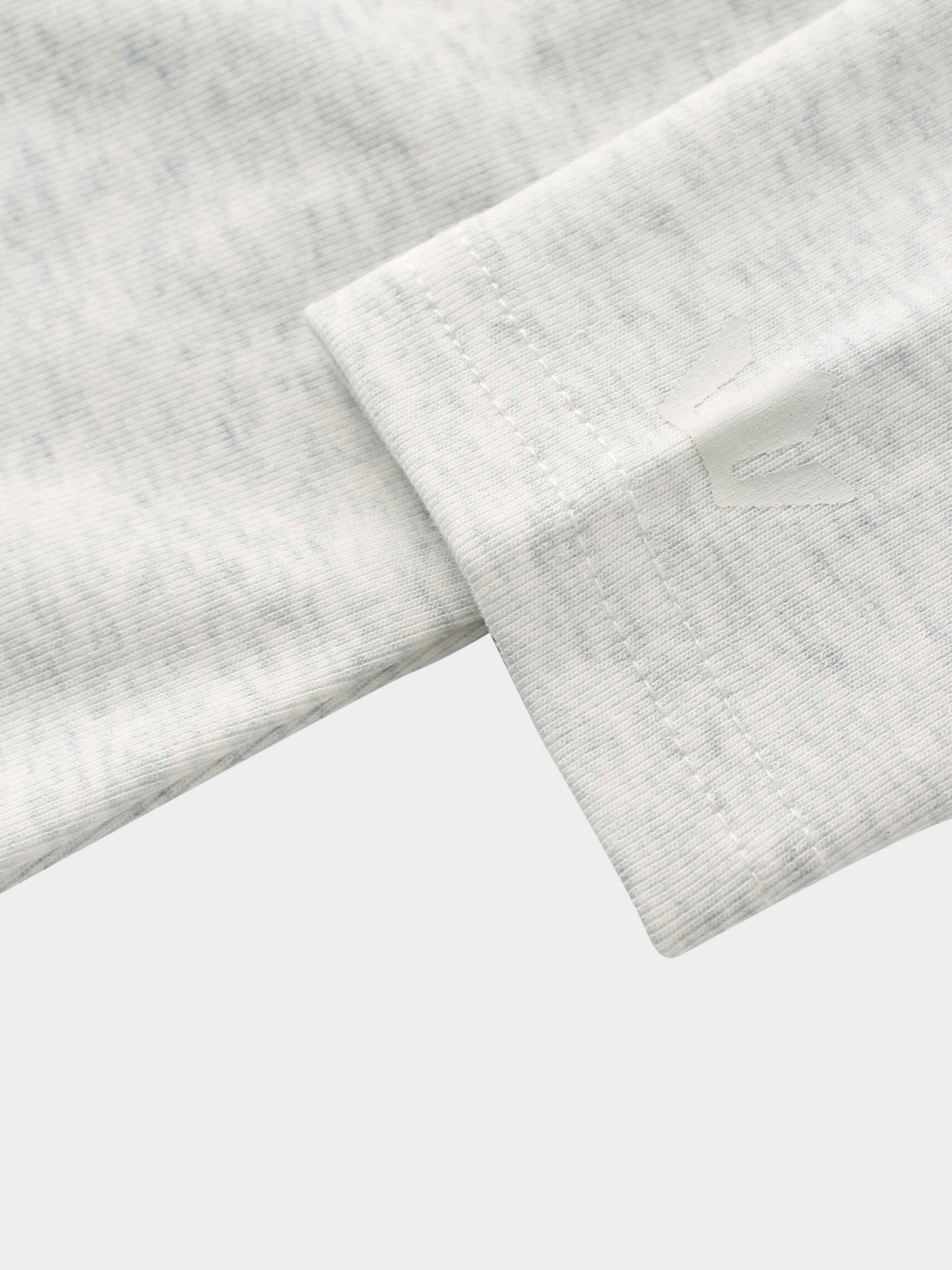Basic High V Tee Long Sleeve-Heathered Grey